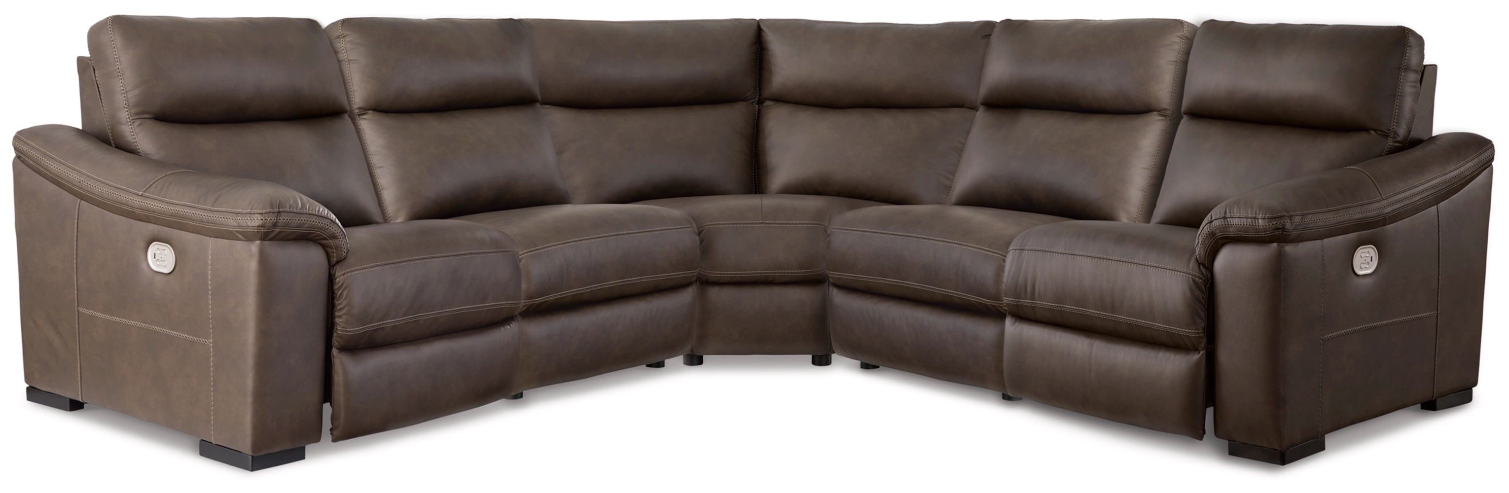 Salvatore 5-Piece Leather Power Reclining Sectional Sofa, Composition 1
