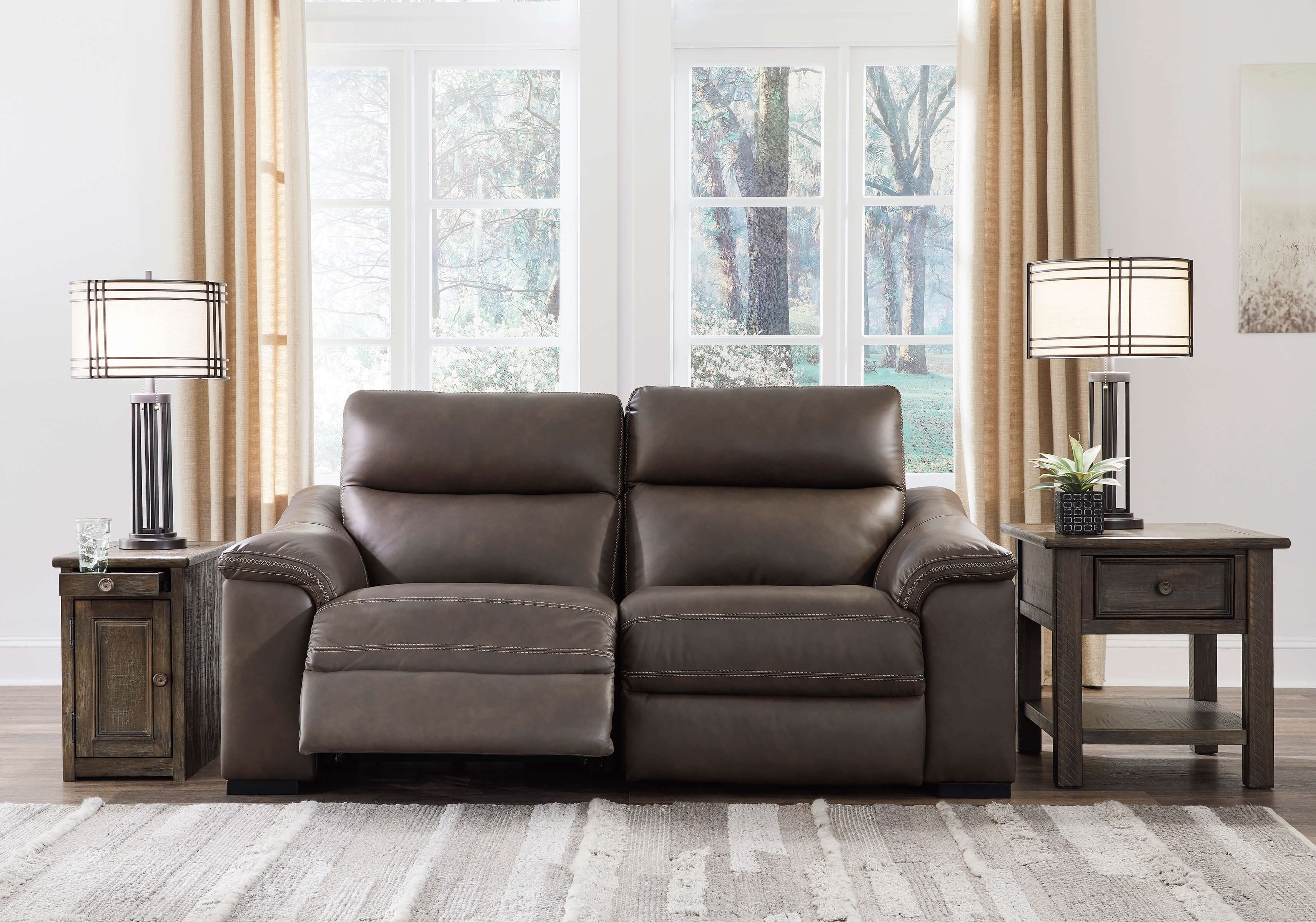 Salvatore Leather Power Reclining Loveseat by Ashley