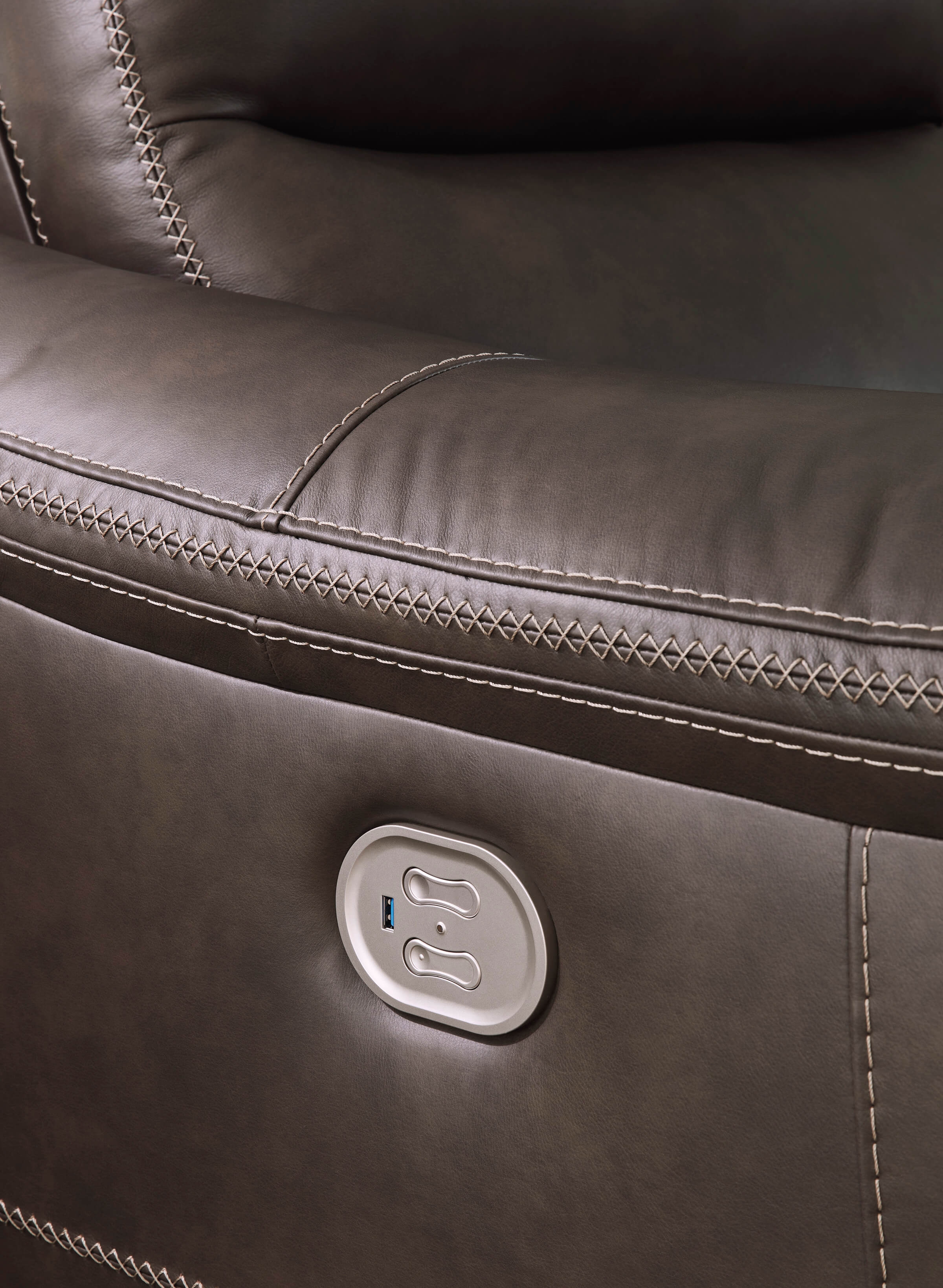 Ashley Salvatore Leather Sofa USB Point