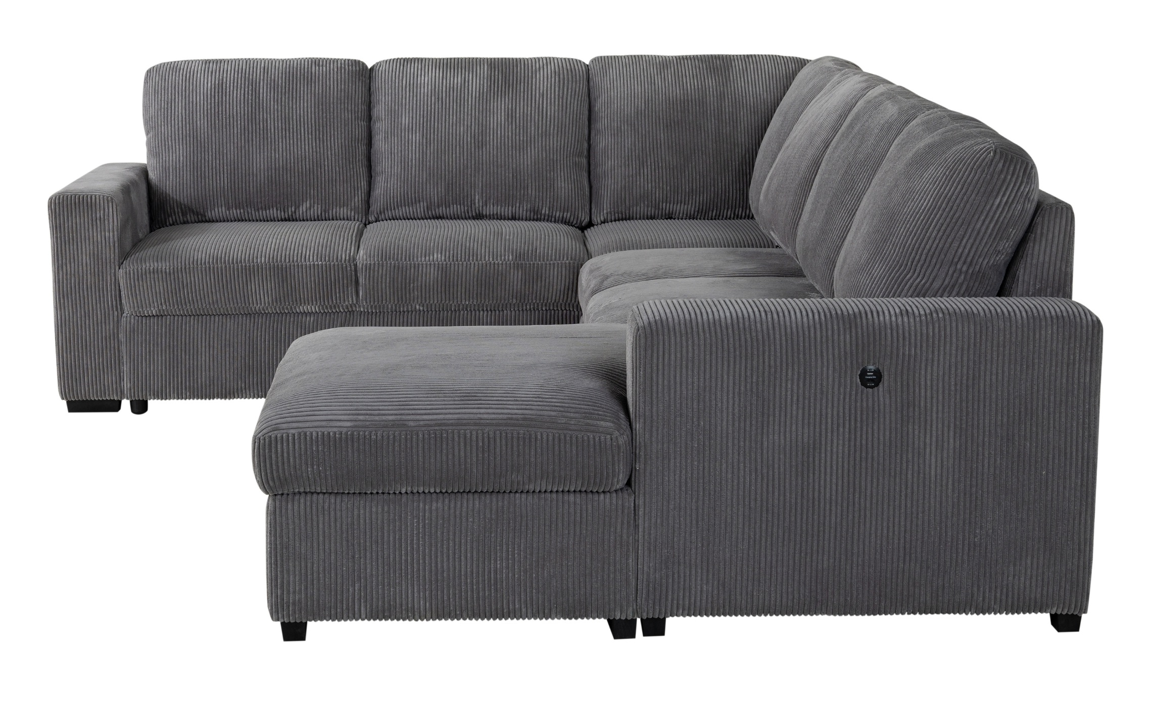 U2660 Fabric U-Shape Pull Out Sectional Sofa Bed