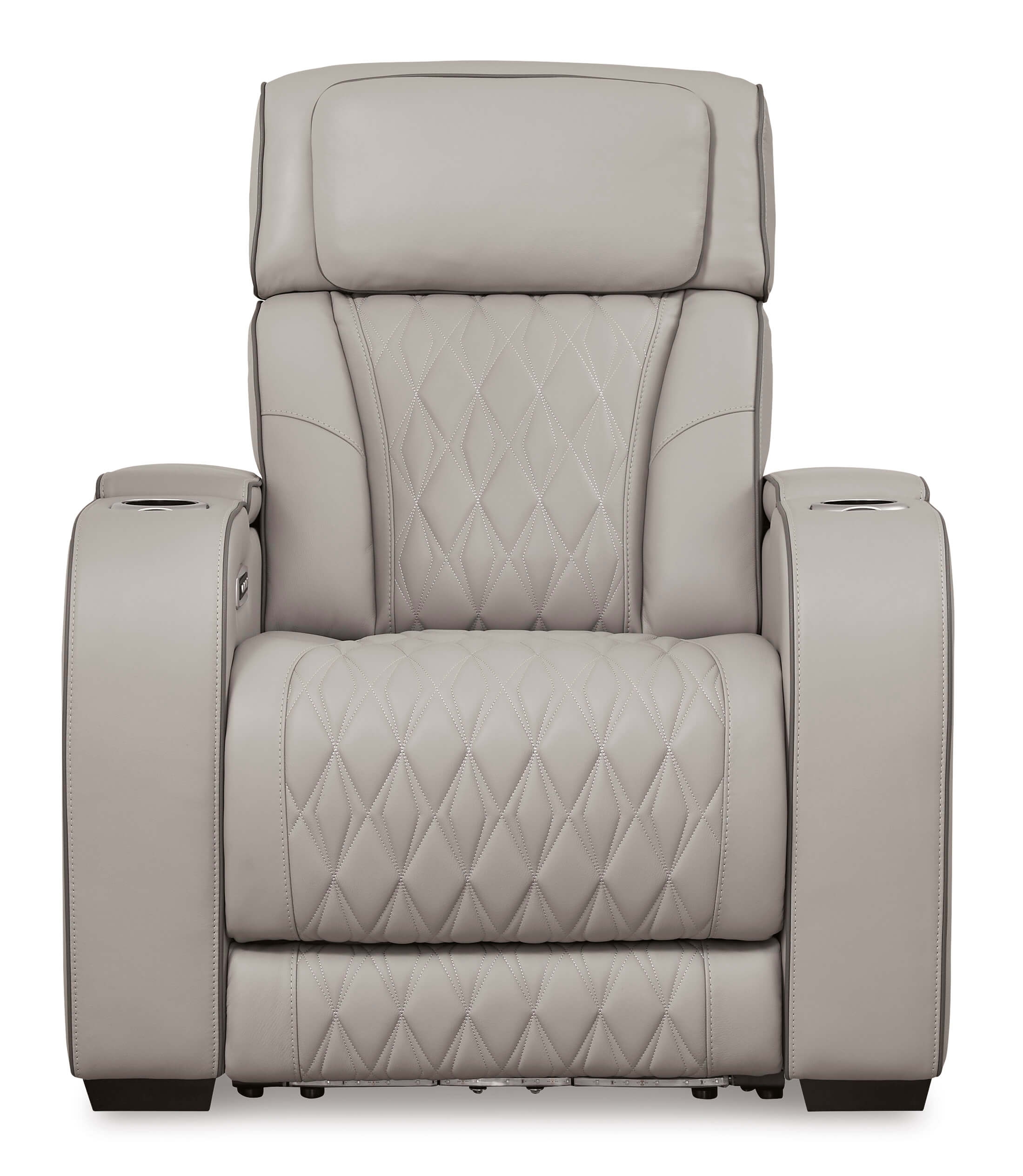 Boyington Leather Power Reclining Chair w/Ambient Blue LED Lighting