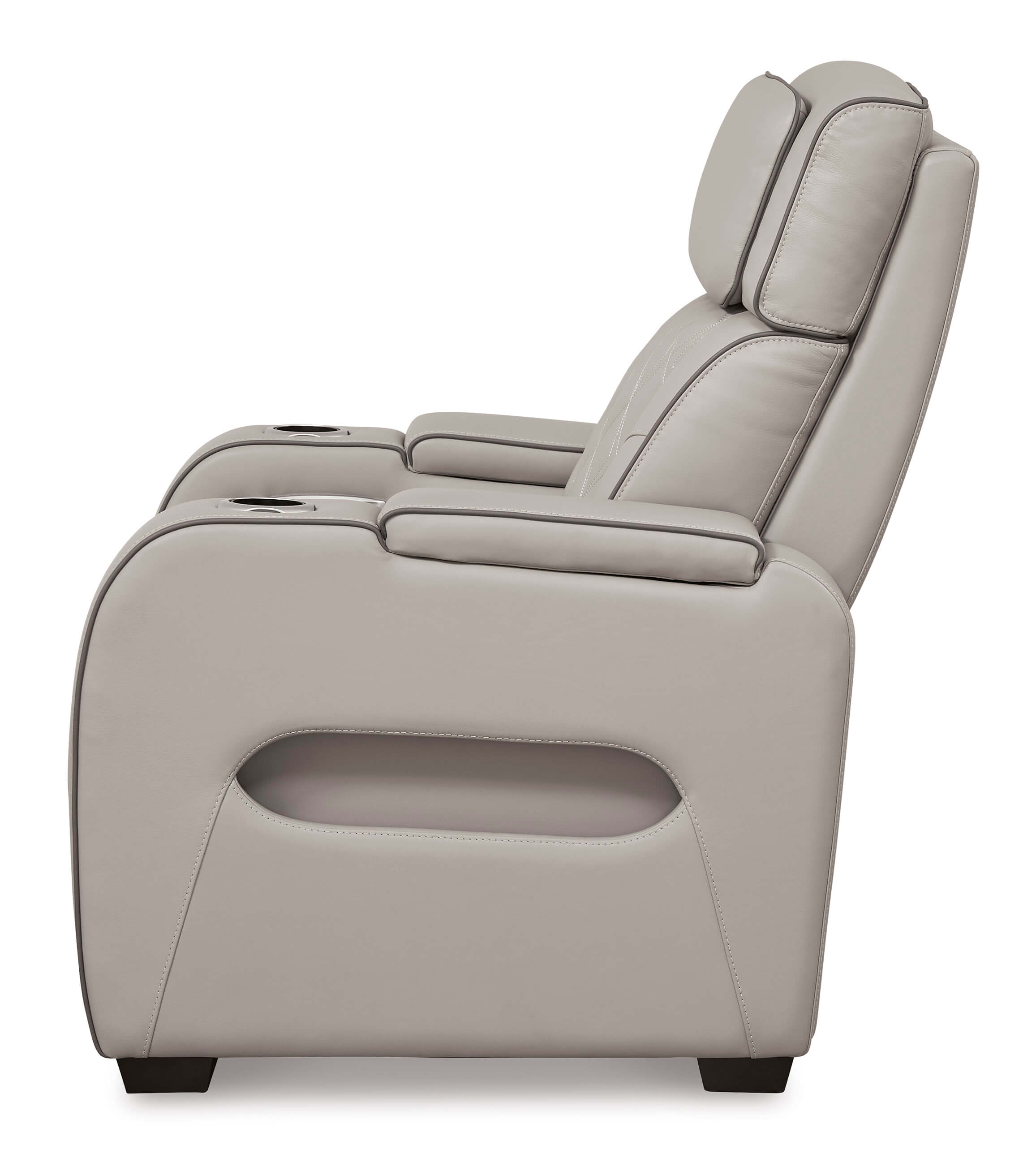 Boyington Leather Power Reclining Chair w/Ambient Blue LED Lighting