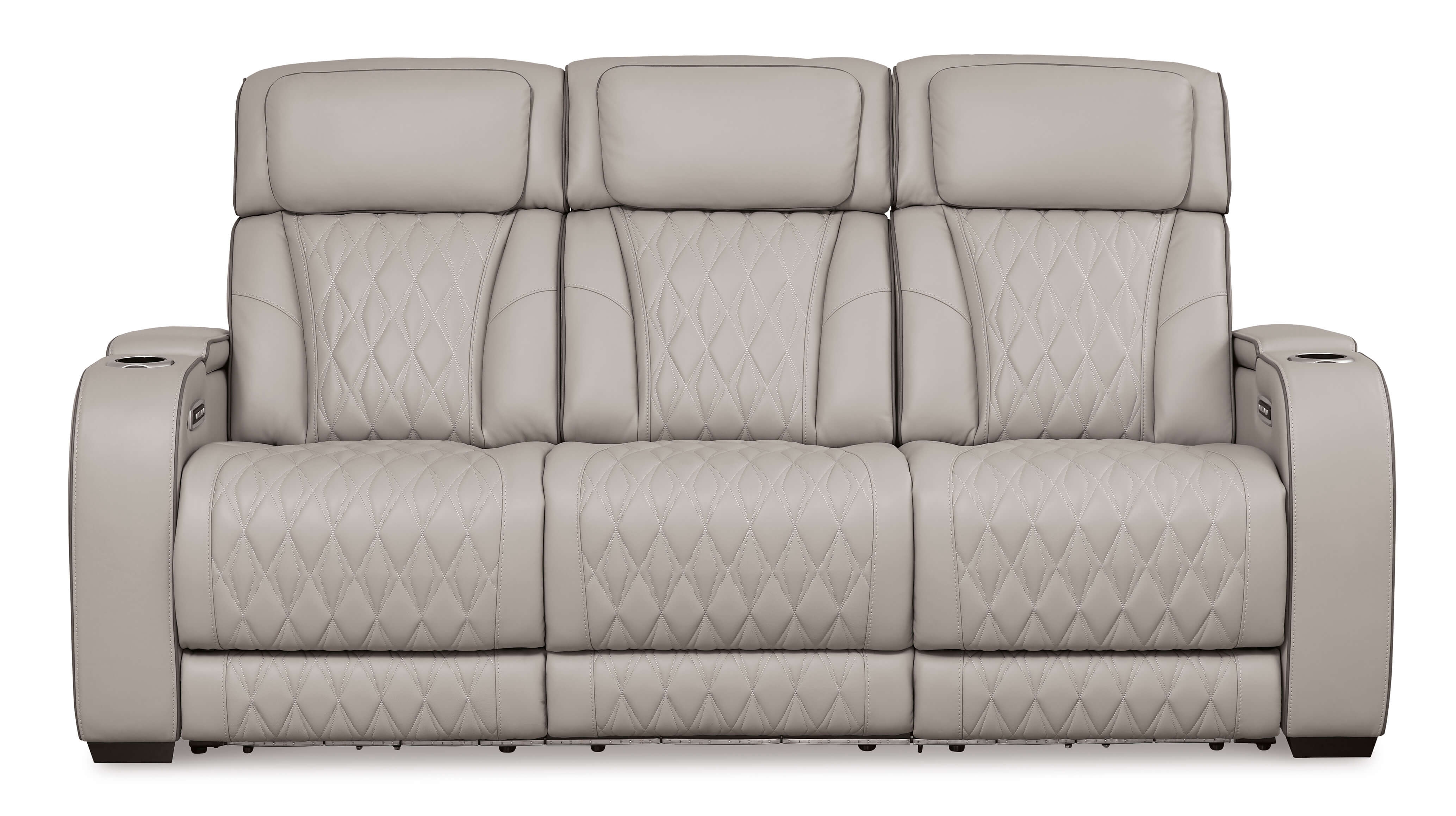 Boyington Leather Power Reclining Sofa w/Ambient Blue LED Lighting