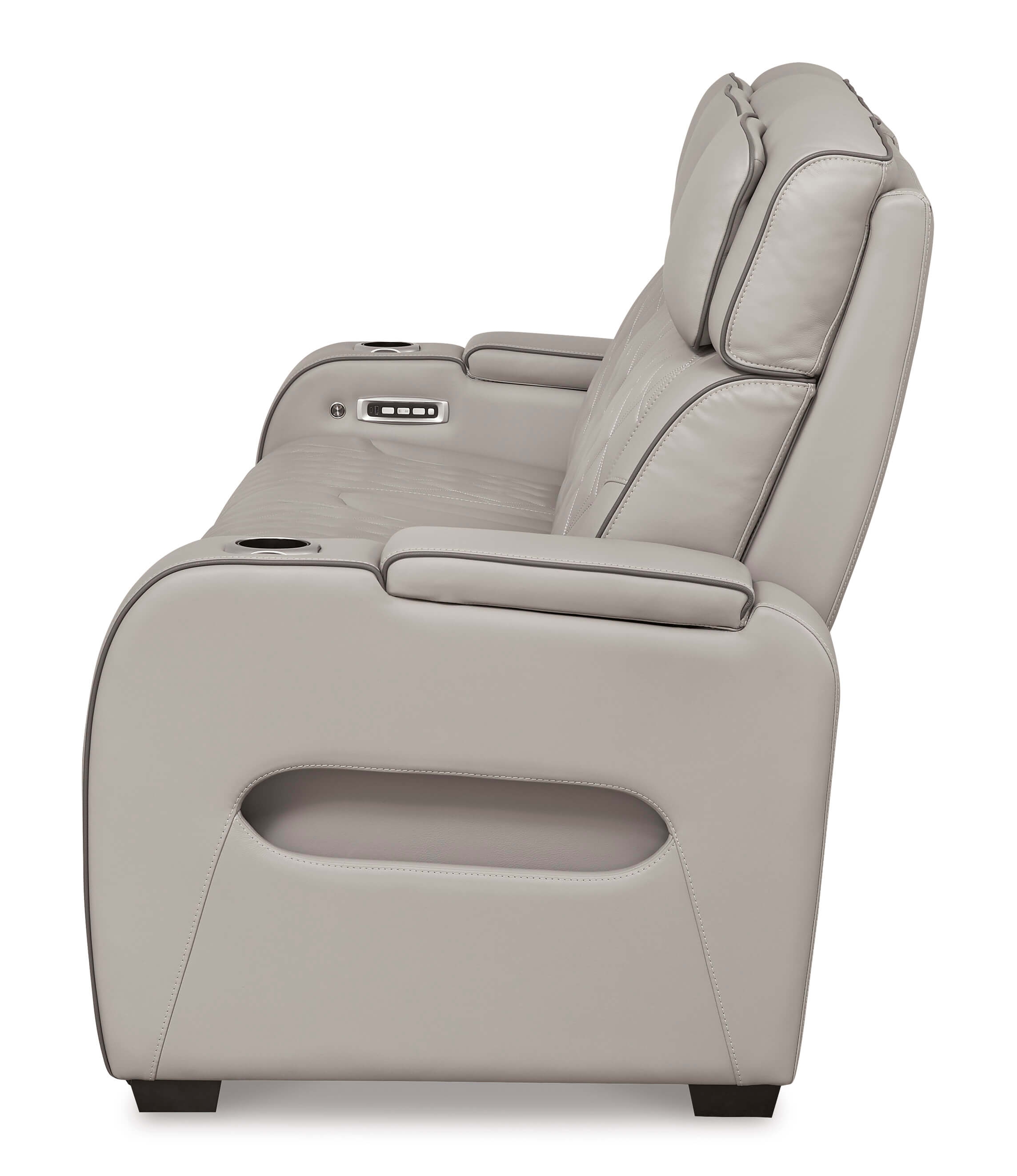 Boyington Leather Power Reclining Sofa w/Ambient Blue LED Lighting