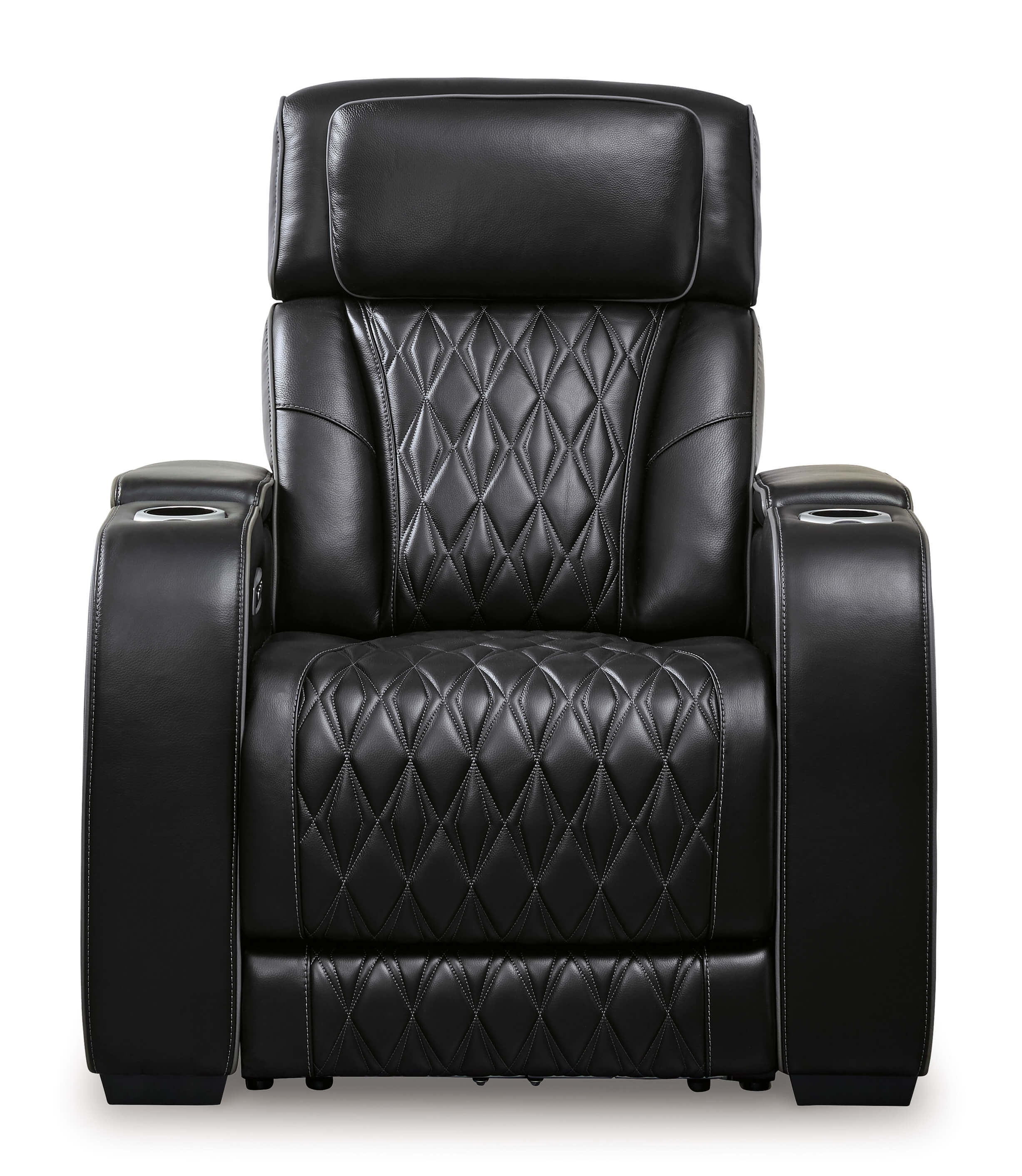 Boyington Leather Power Reclining Chair w/Ambient Blue LED Lighting