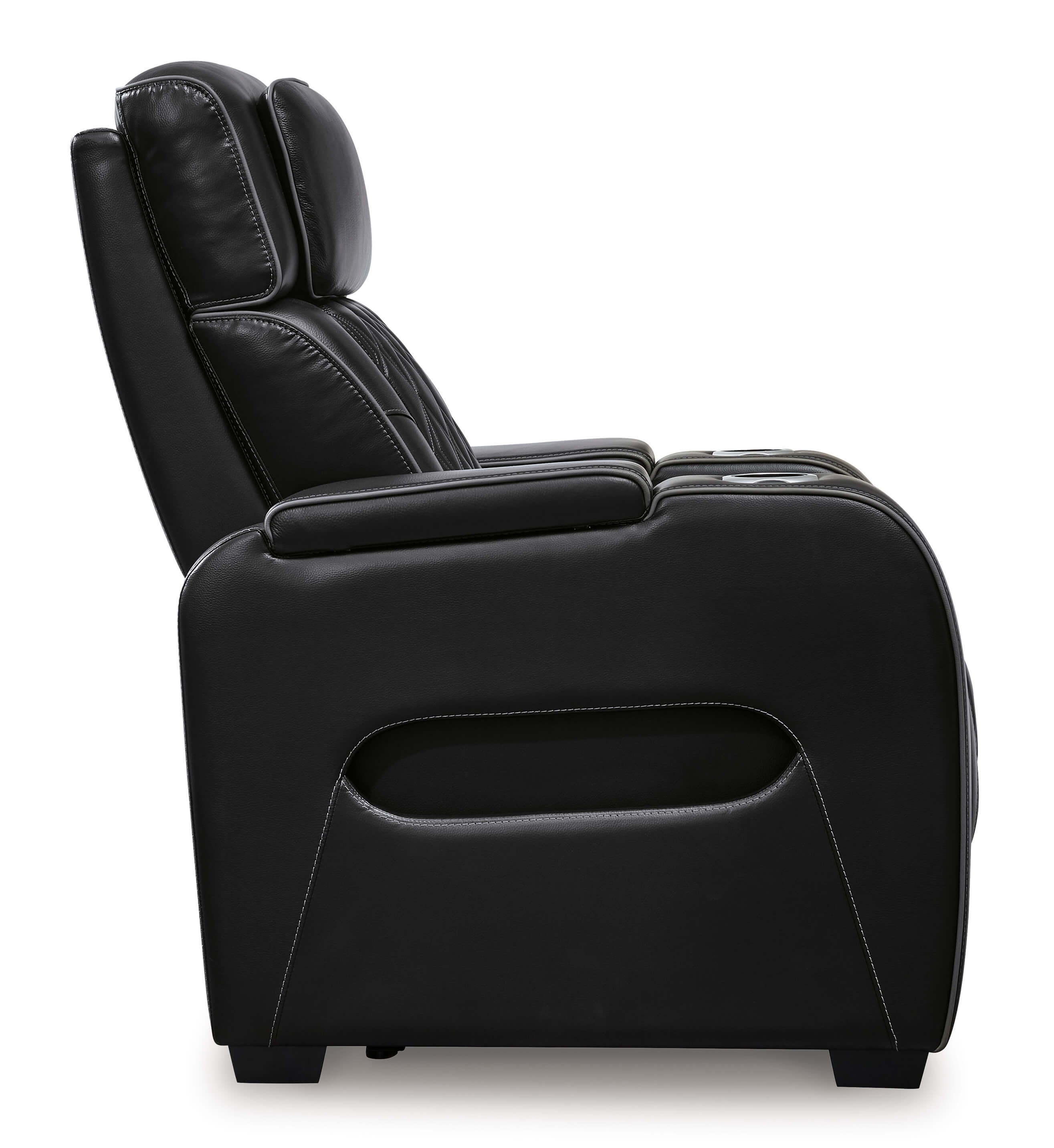 Boyington Leather Power Reclining Chair w/Ambient Blue LED Lighting