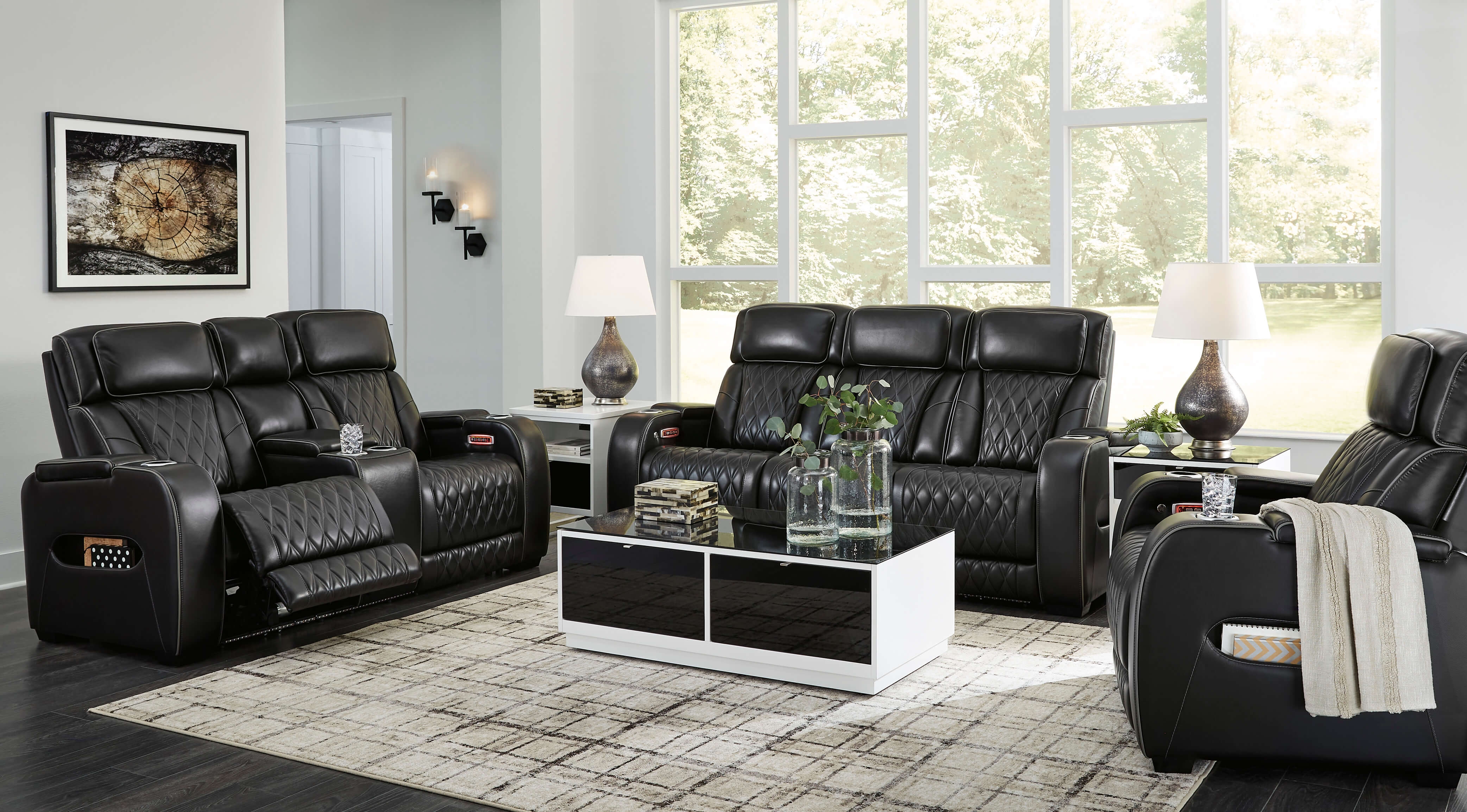 Boyington Power Reclining Sofa, Loveseat and chair