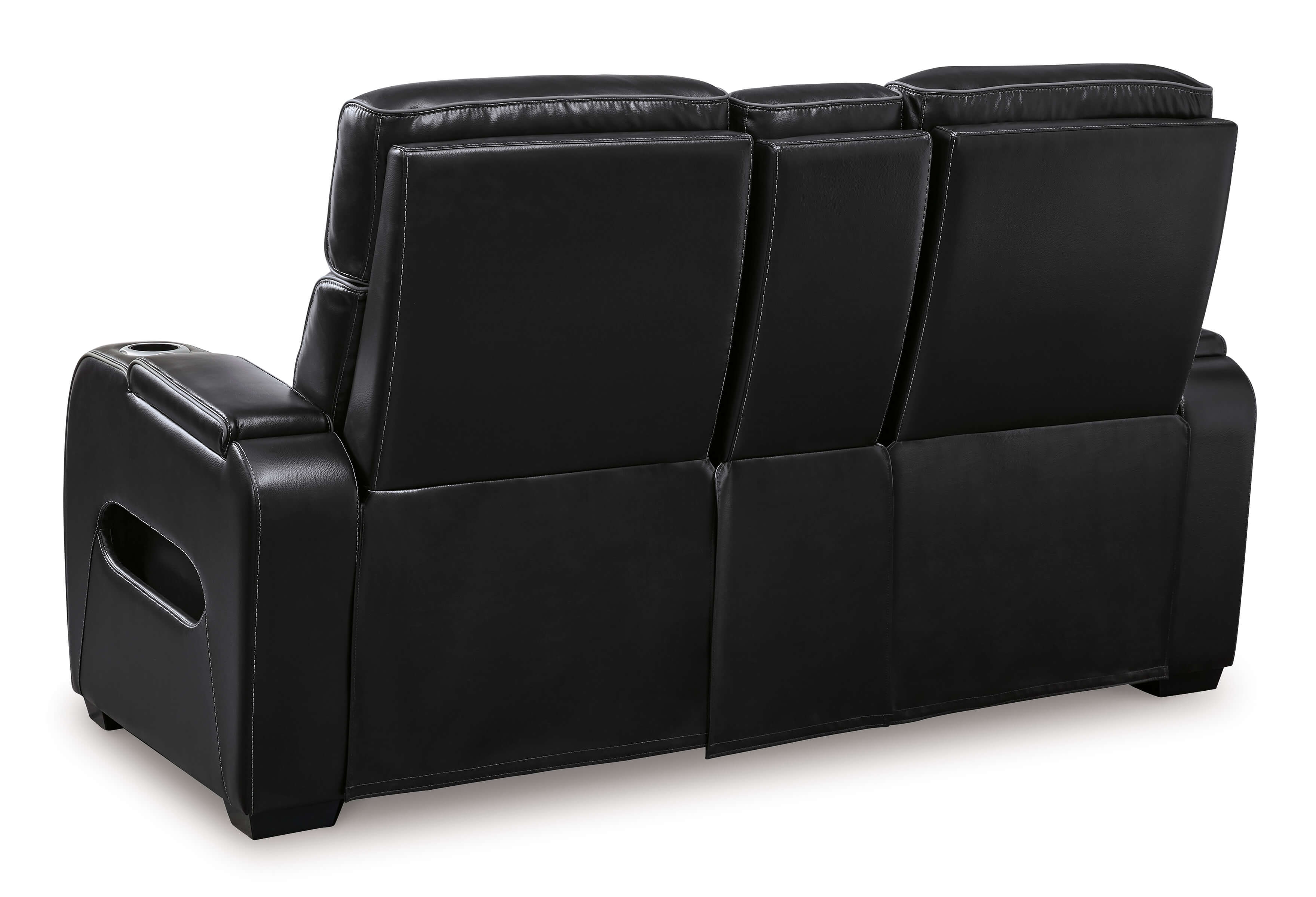 Boyington Leather Power Reclining Loveseat w/Ambient Blue LED Lighting