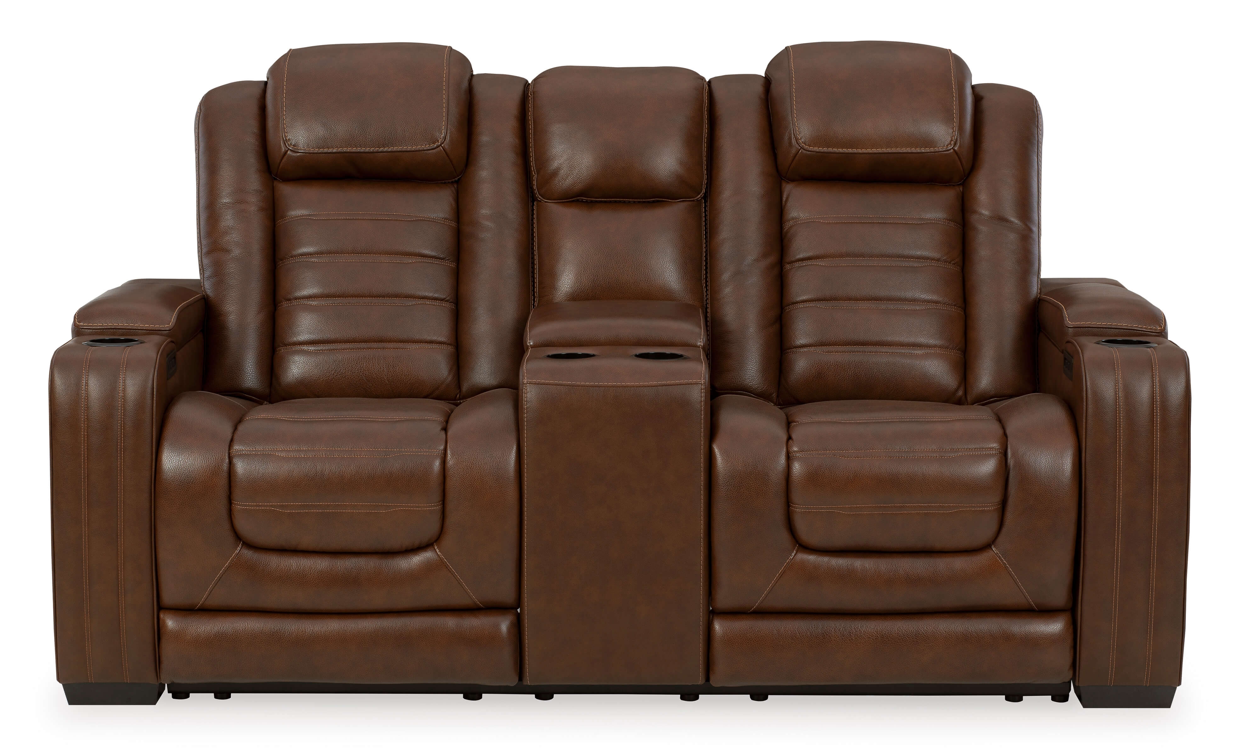 Backtrack Leather Power Reclining Loveseat w/Console