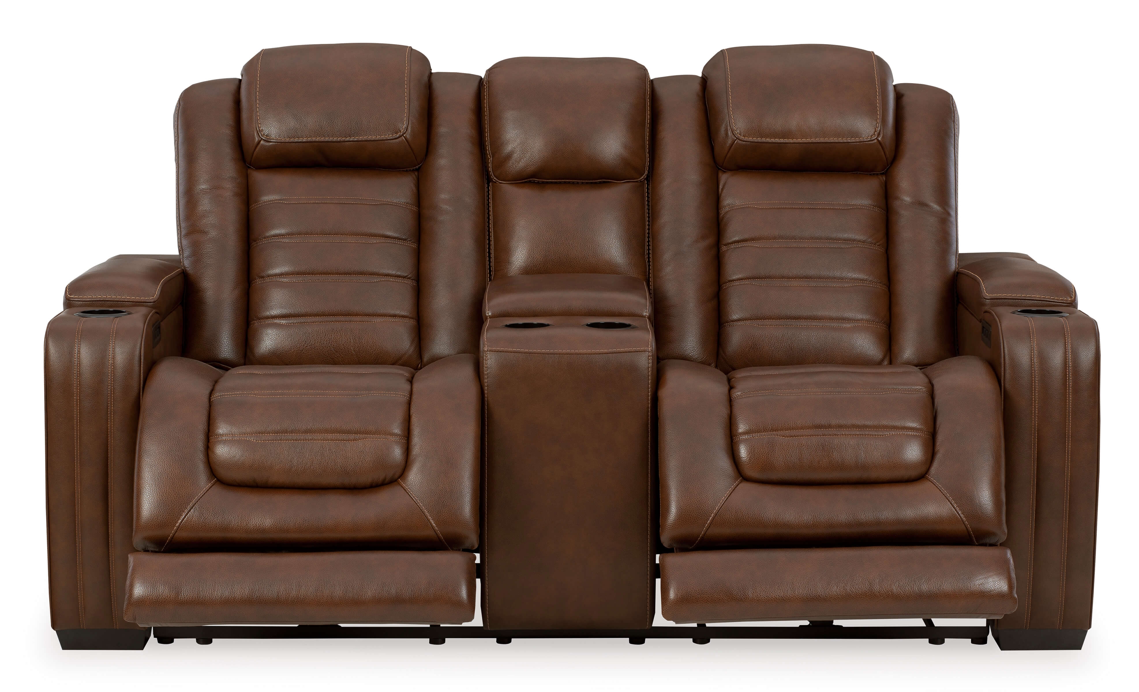 Backtrack Leather Power Reclining Loveseat w/Console