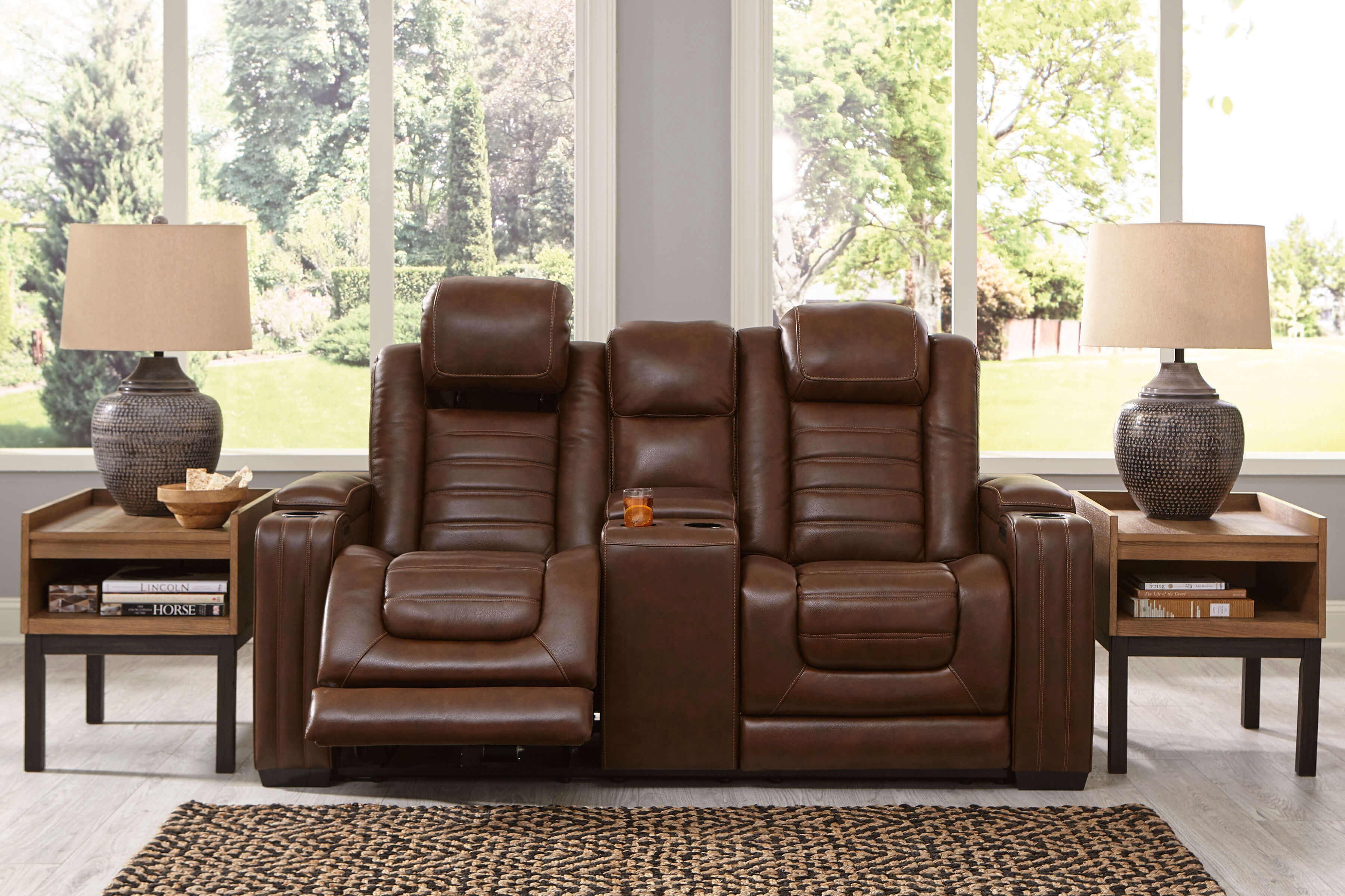 ashley backtrack recliner sofa