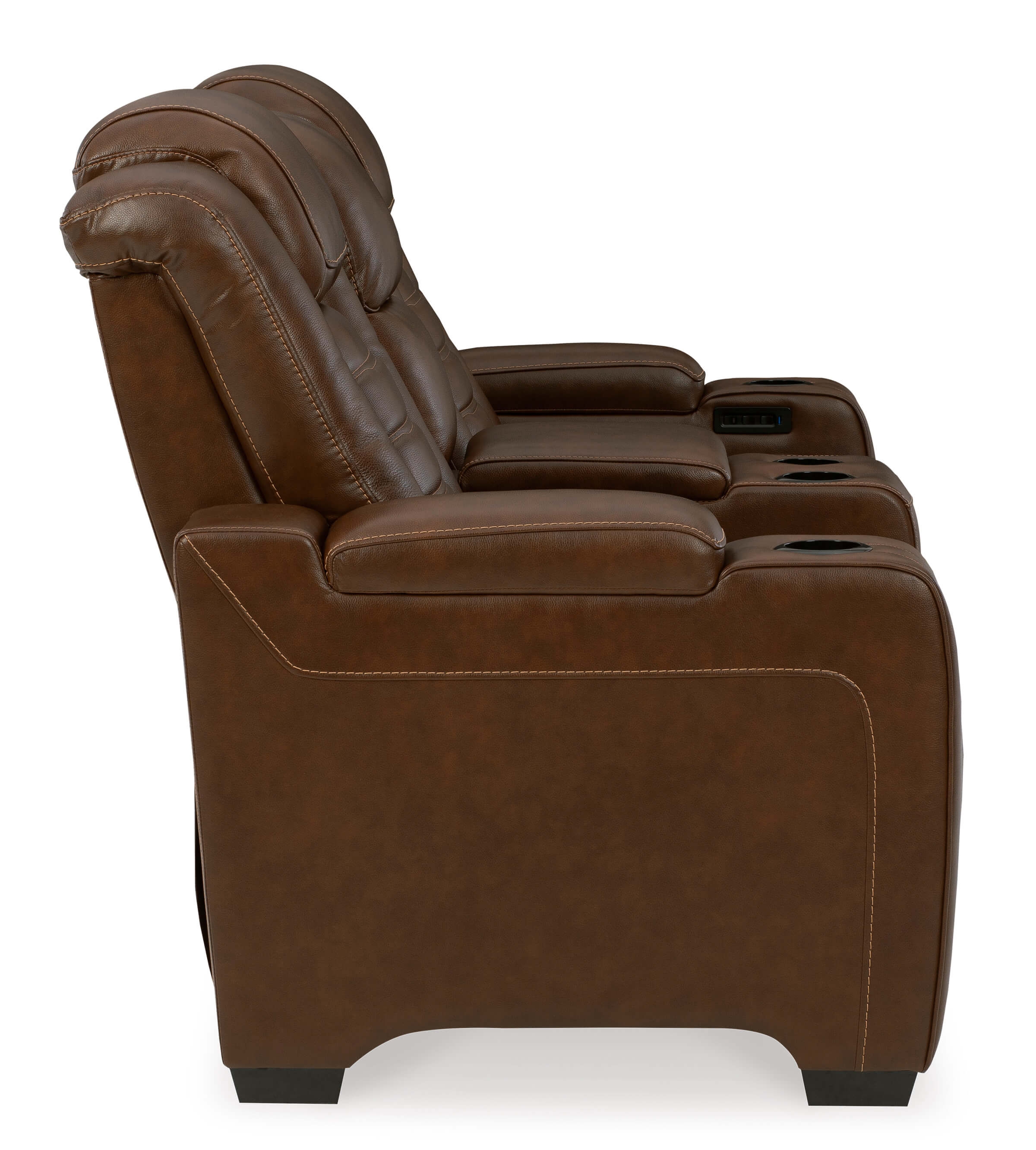 Backtrack Leather Power Reclining Loveseat w/Console