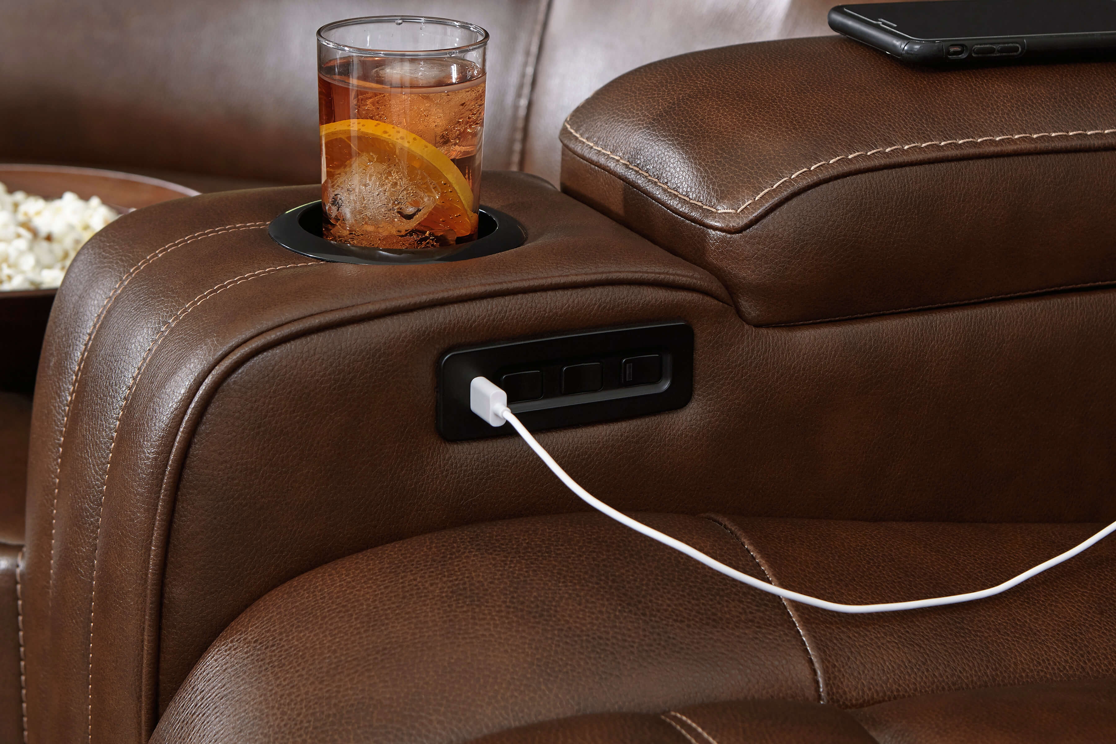Backtrack Power Reclining Loveseat or Sofa detail