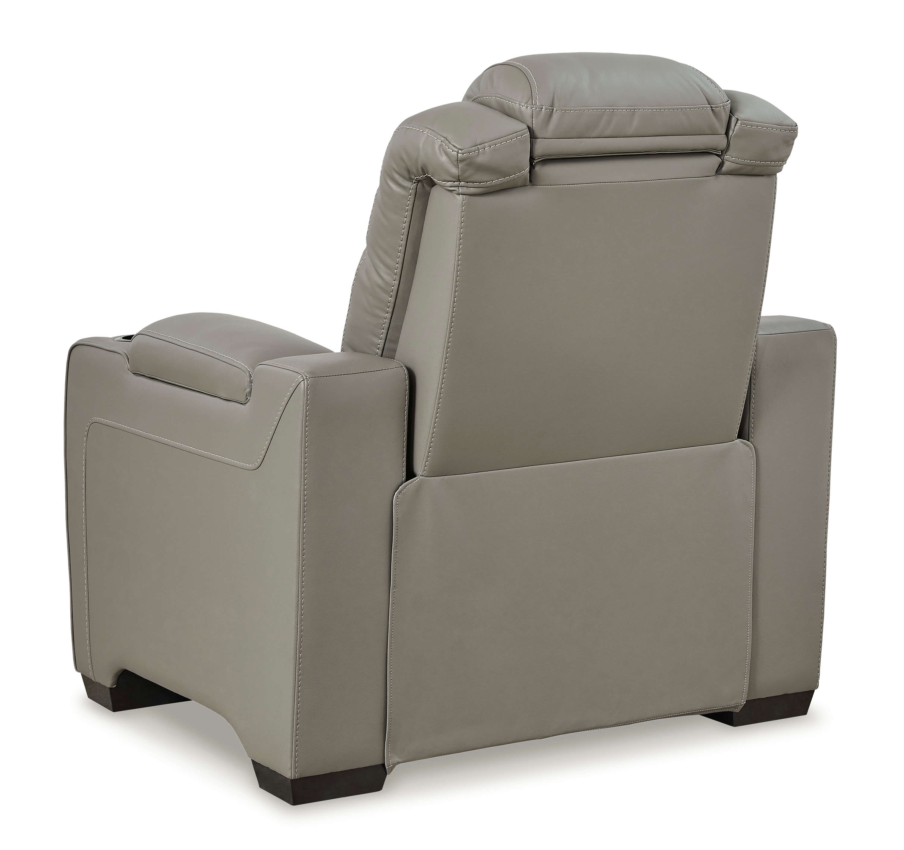 Backtrack Leather grey power reclining chair back