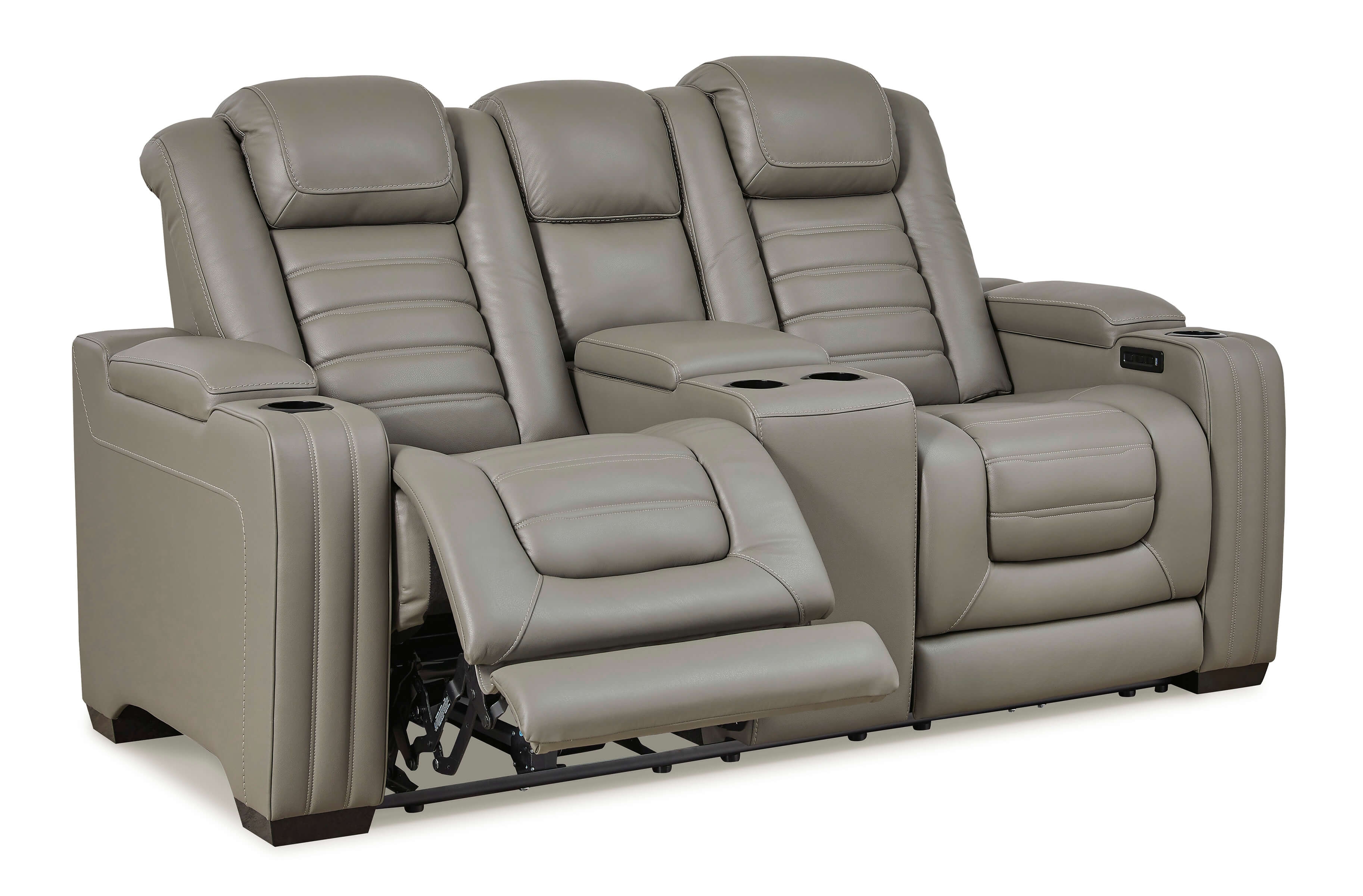 Backtrack Leather Power Reclining Loveseat w/Console