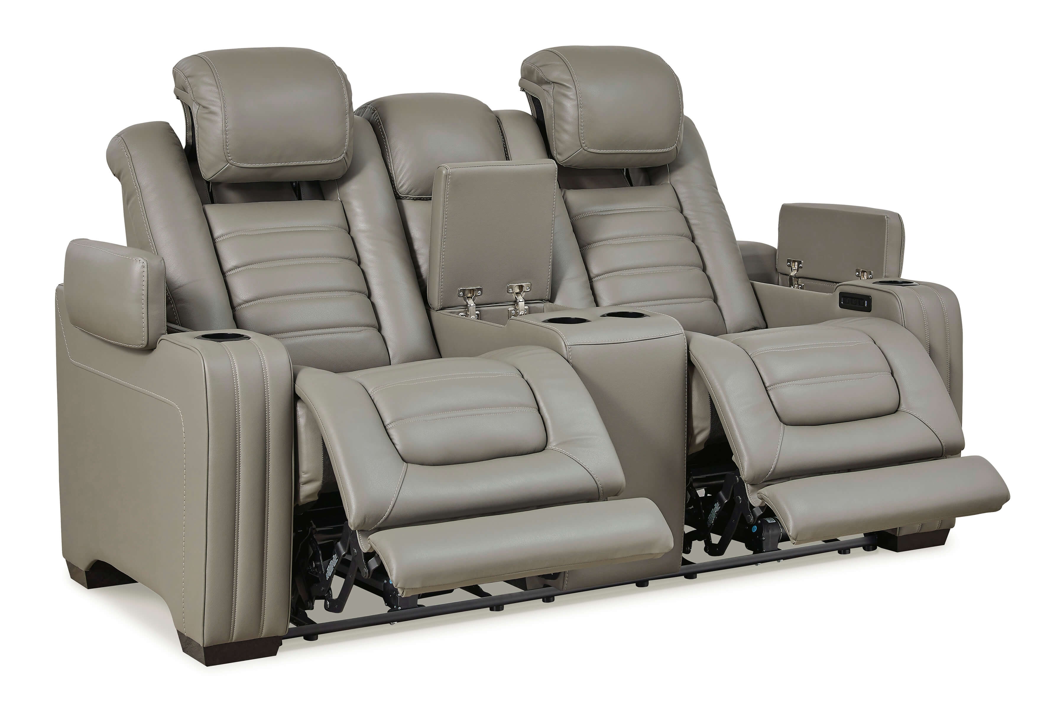 Backtrack Leather Power Reclining Loveseat w/Console
