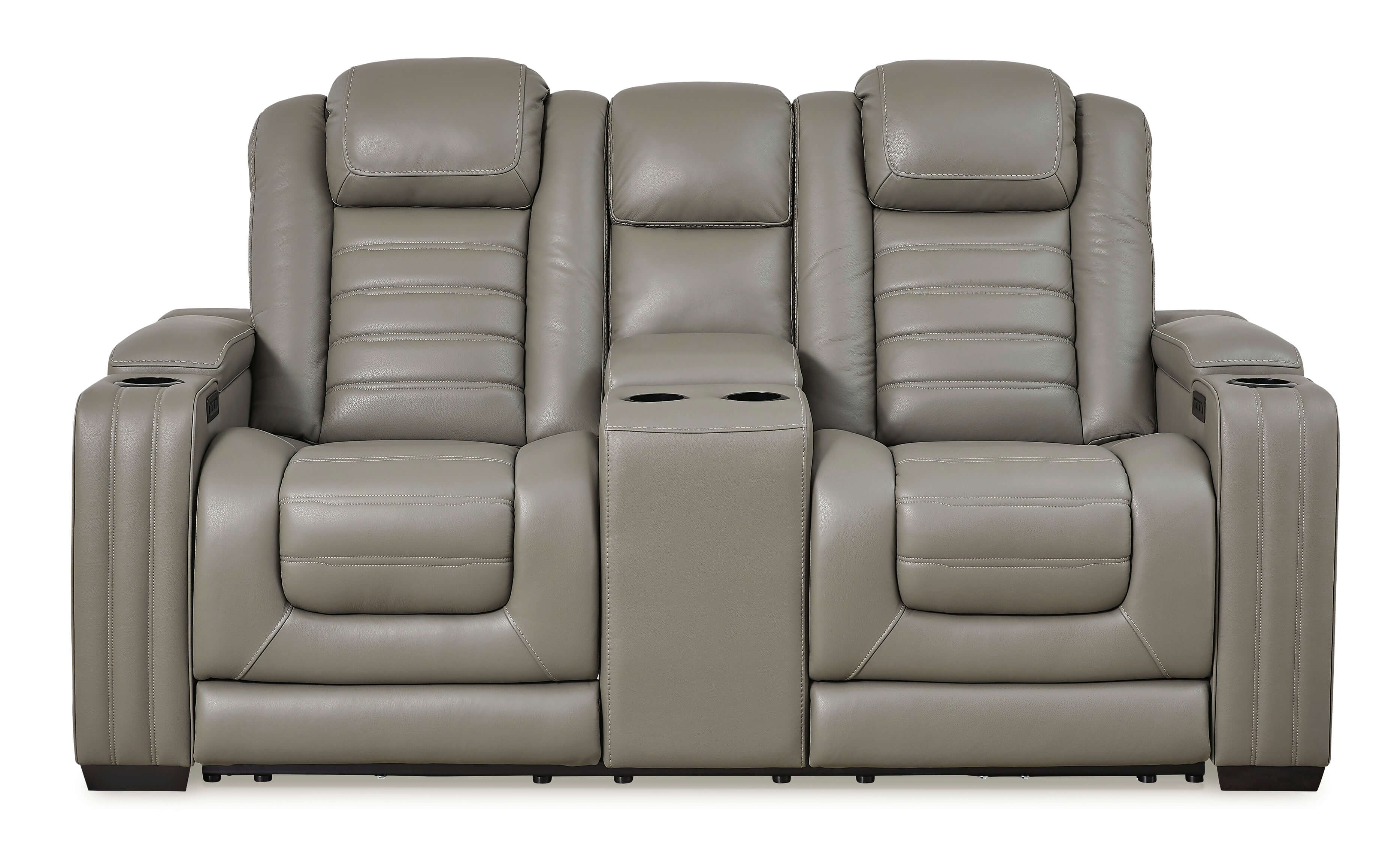 Backtrack Leather Power Reclining Loveseat w/Console