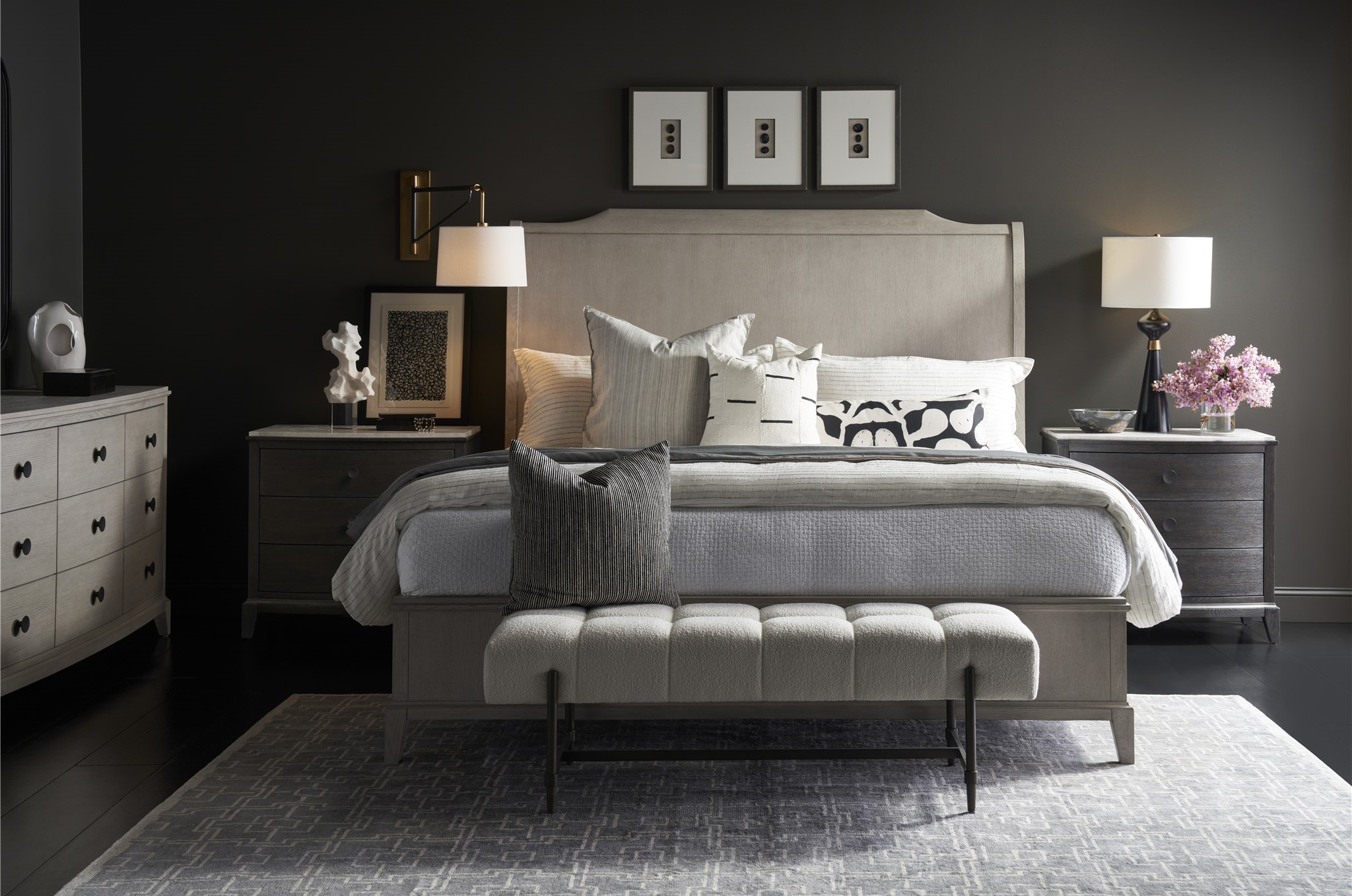 Serena Fabric Bench