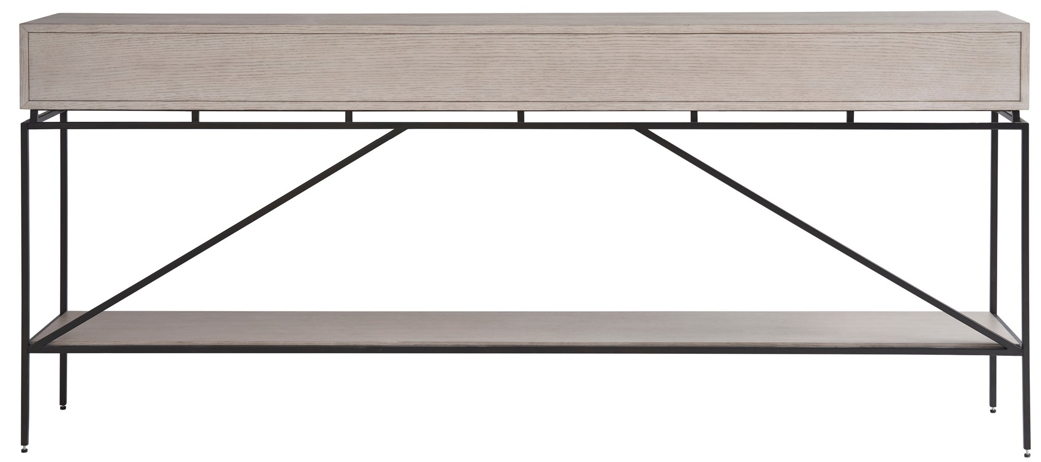 Barber Wood/Metal Console Table w/4 Drawers