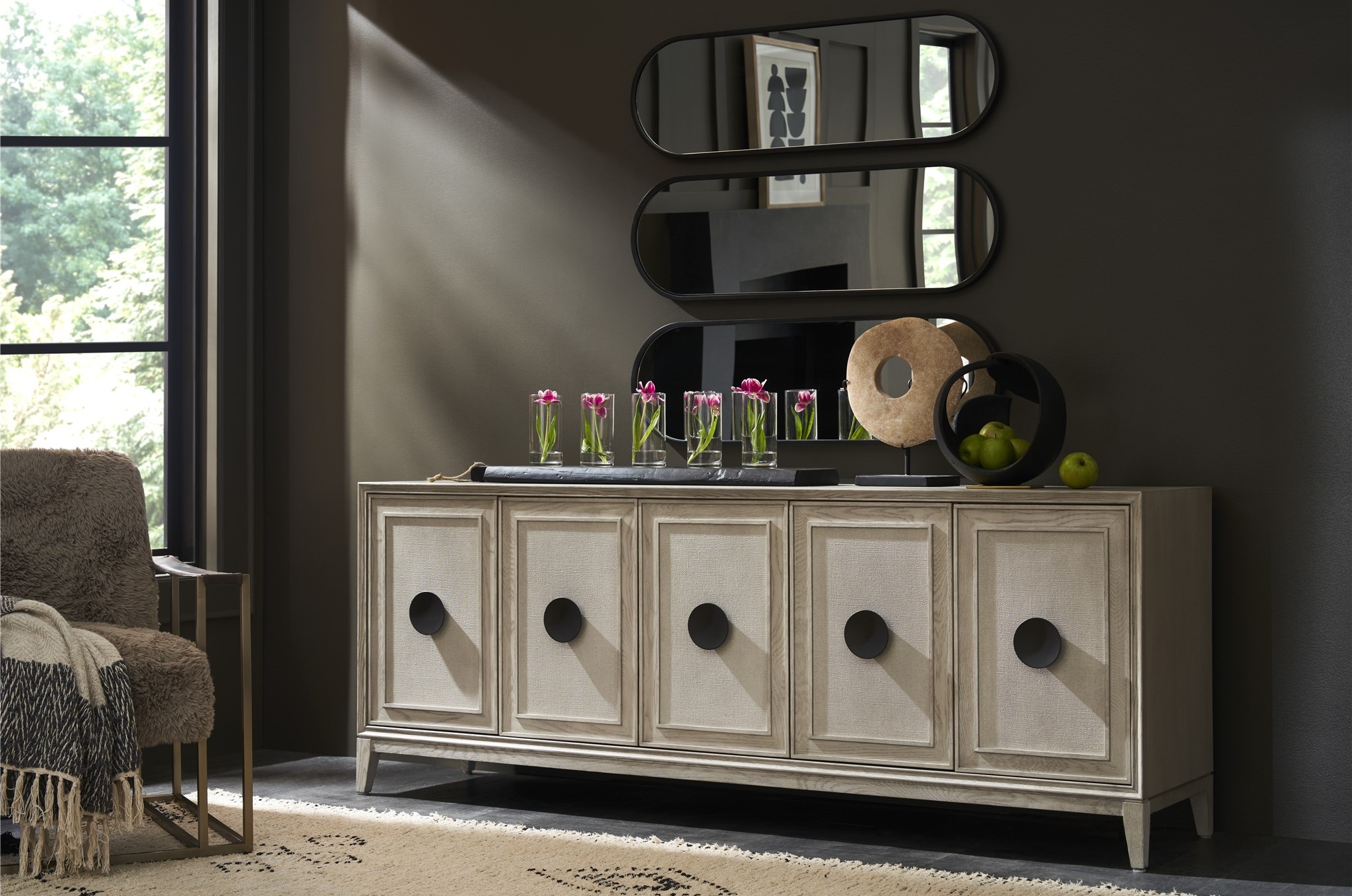 Coalesce Wood TV Entertainment Credenza w/5 Doors