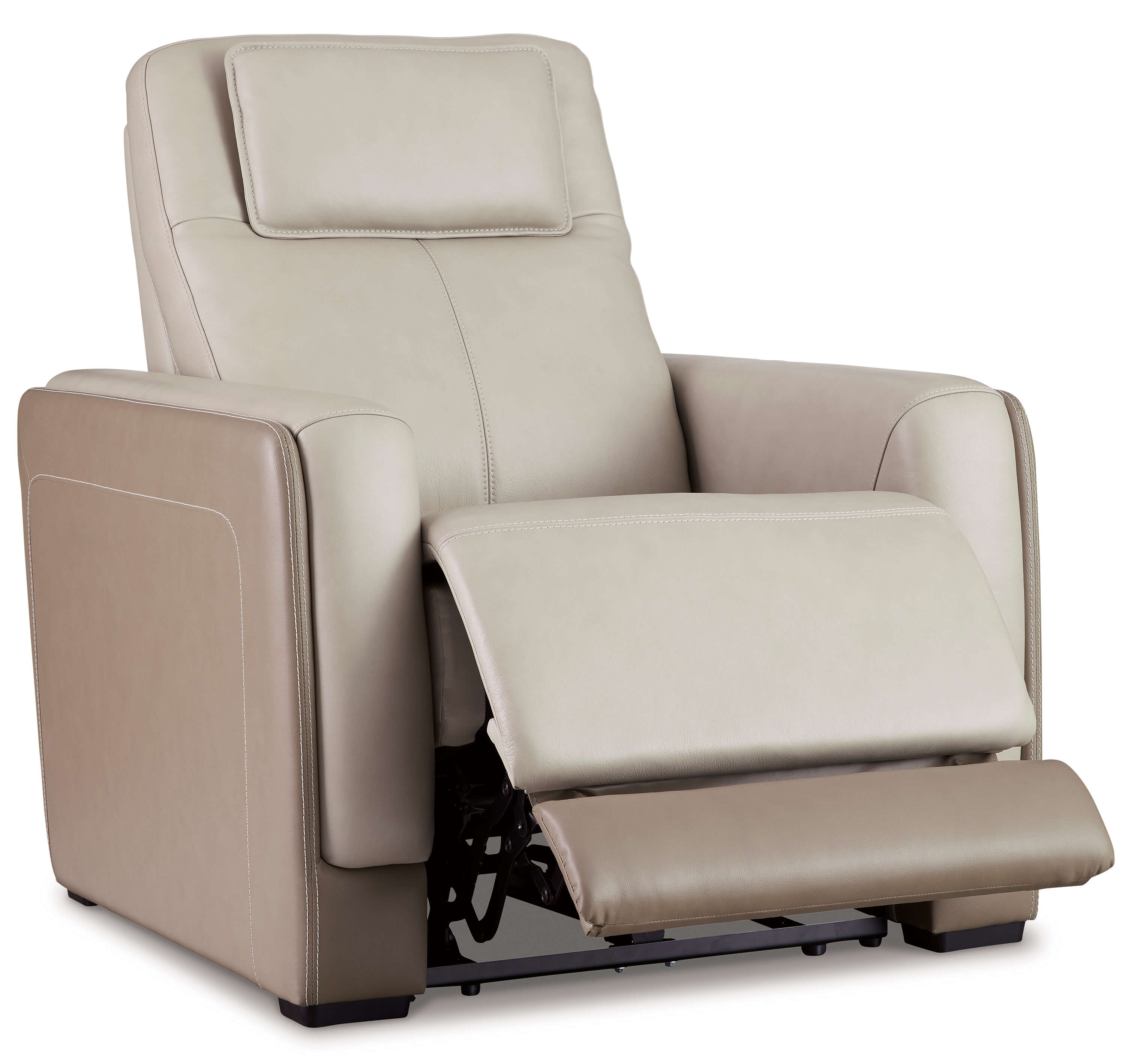 Battleville Leather Reclining Almond Chair