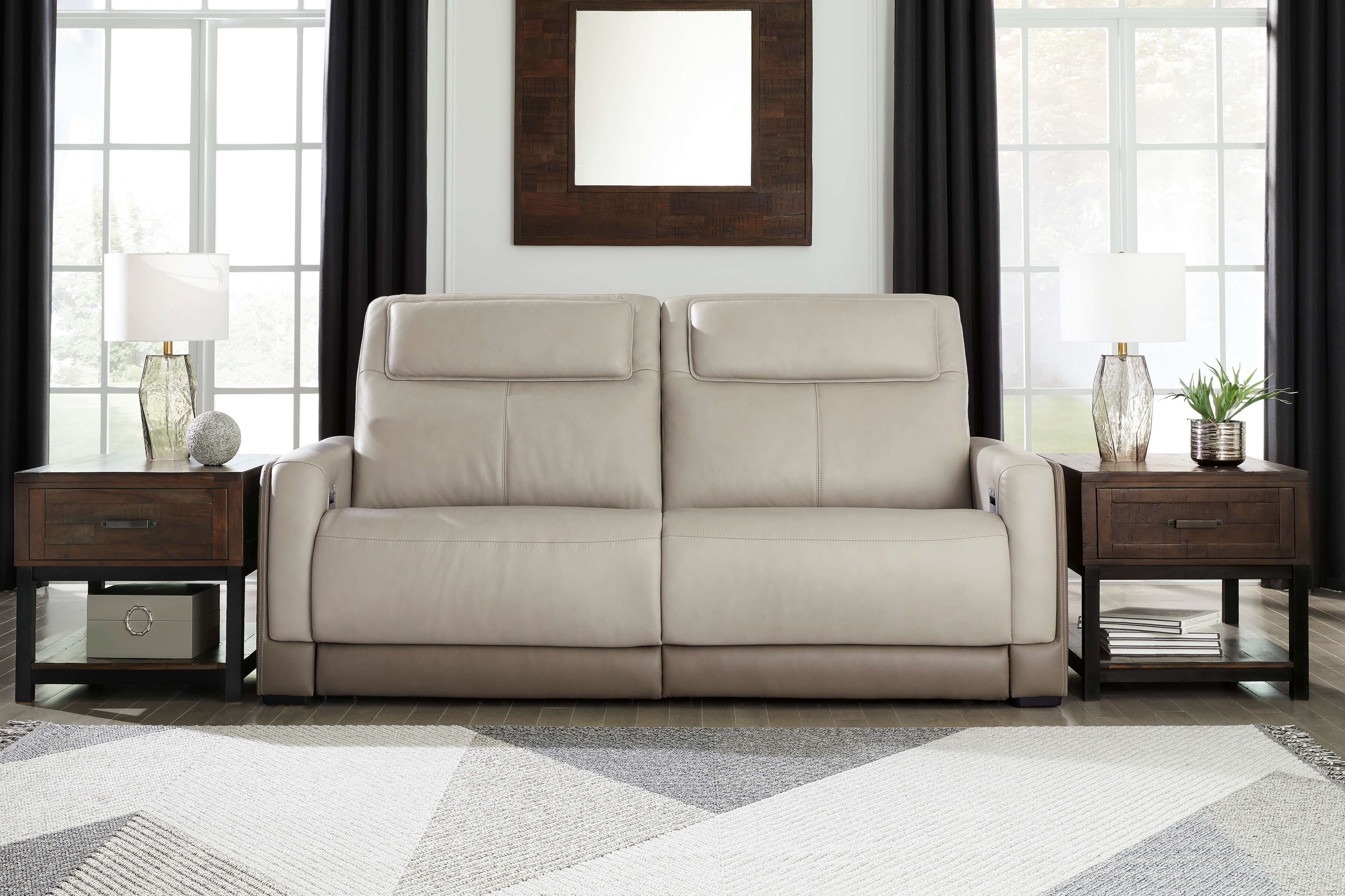 Ashley Battleville Leather Loveseat