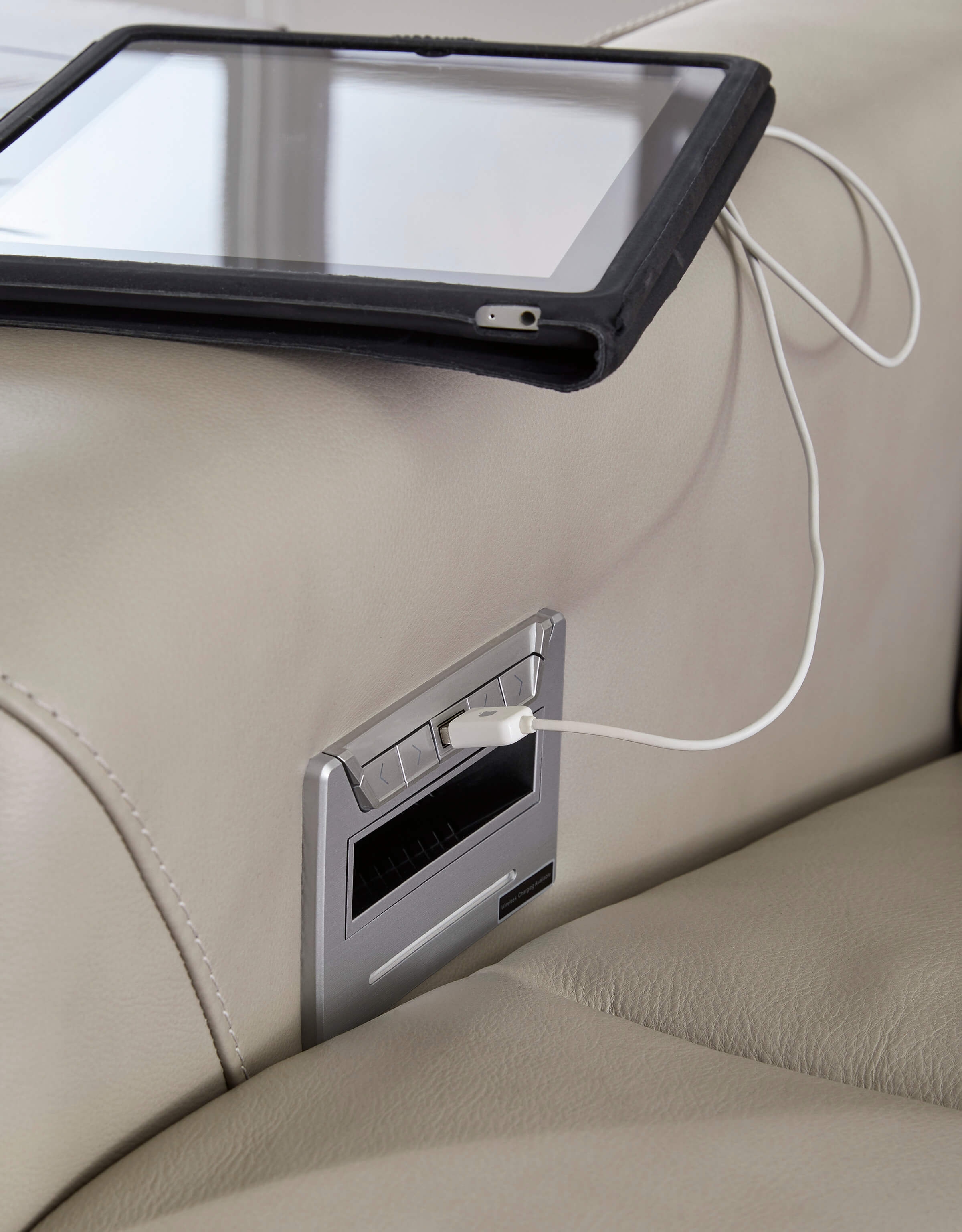 Ashley Battleville Leather Sofa USB Point