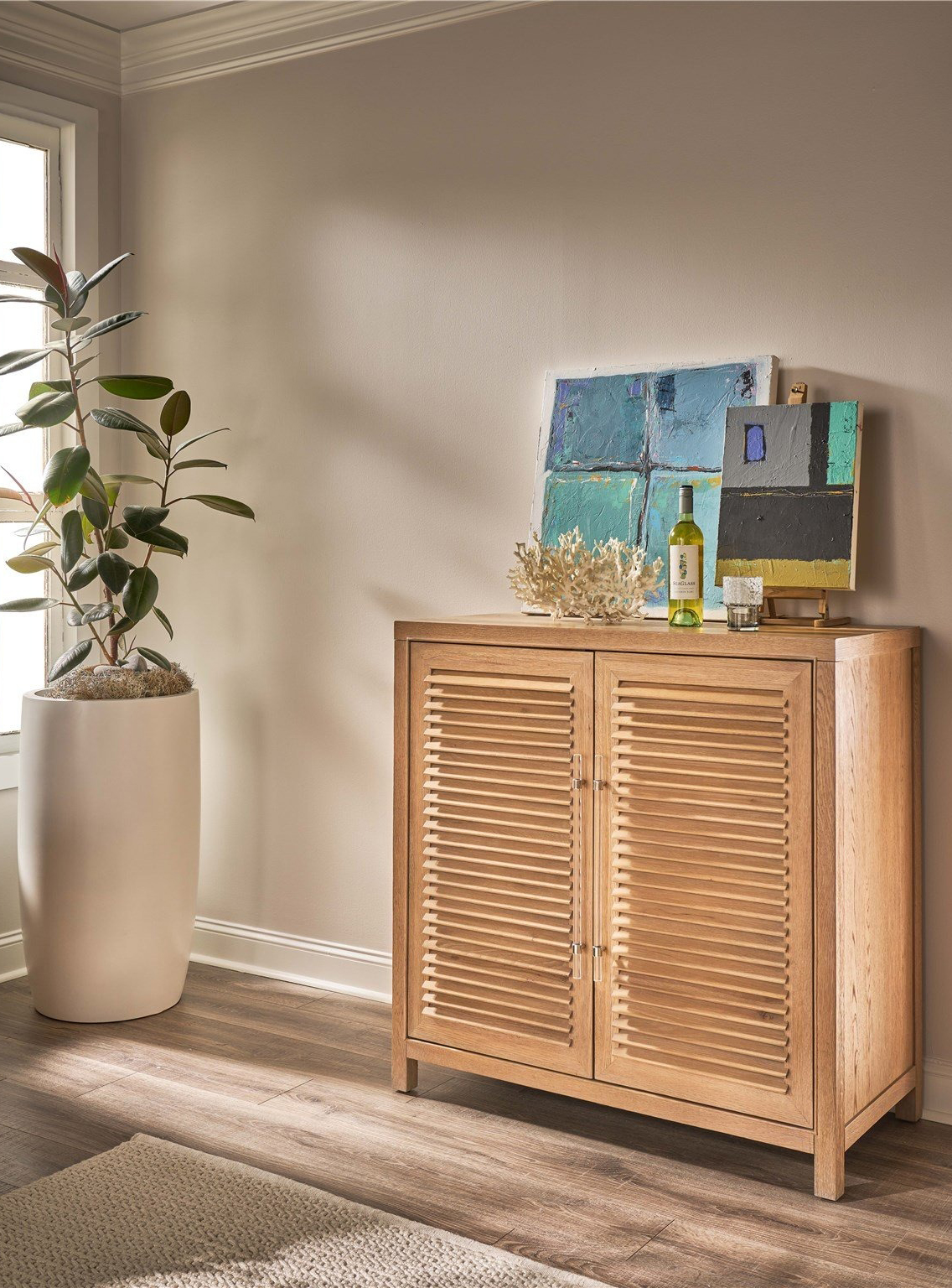 Weekender Wood Bar Cabinet w/2 Doors & 2 Drawers