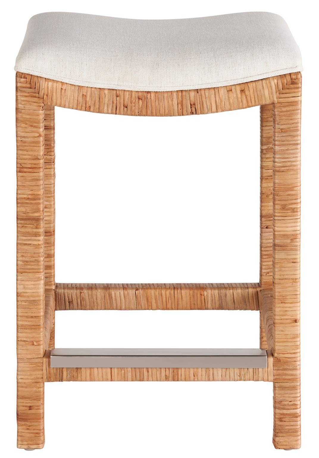 Sandbar Fabric/Rattan Stool