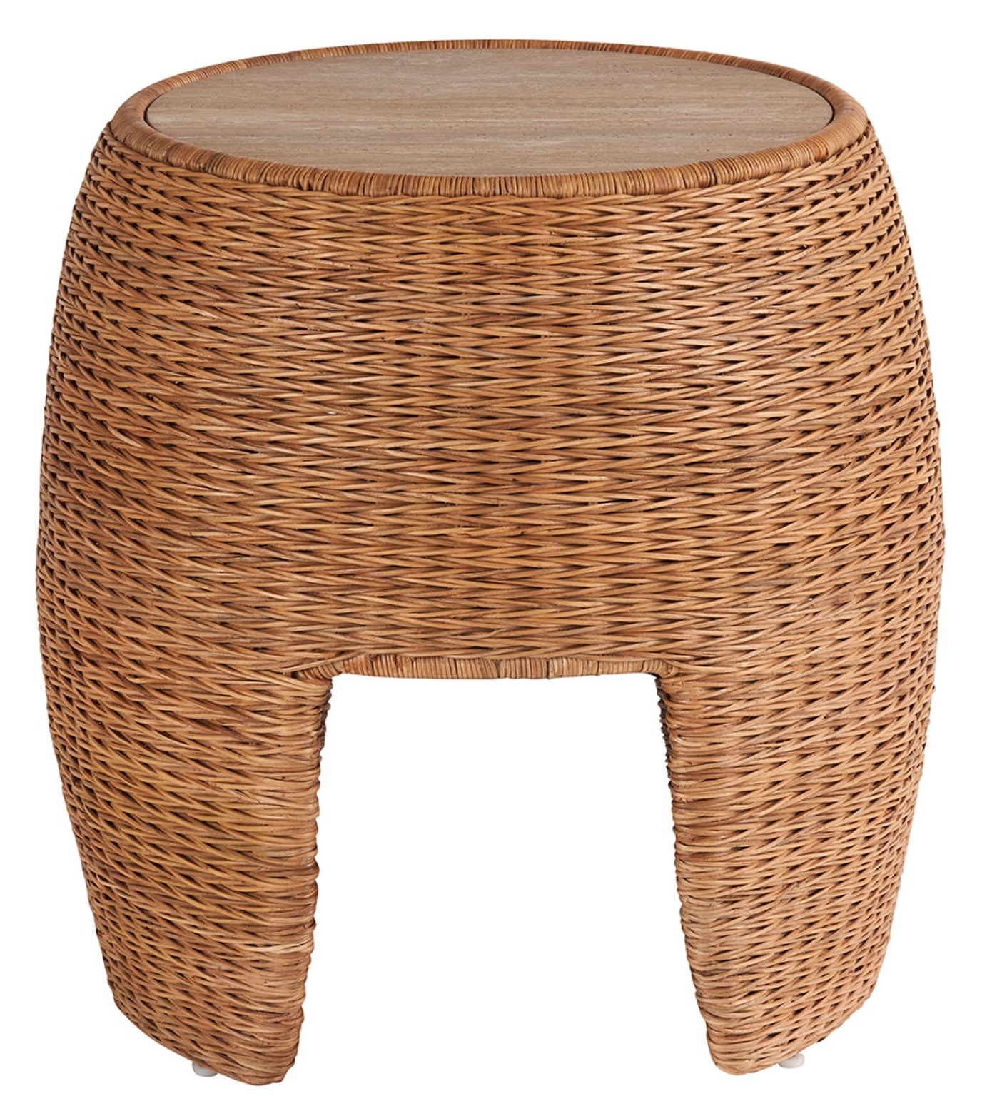 Havasu Rattan/Stone Round End Table