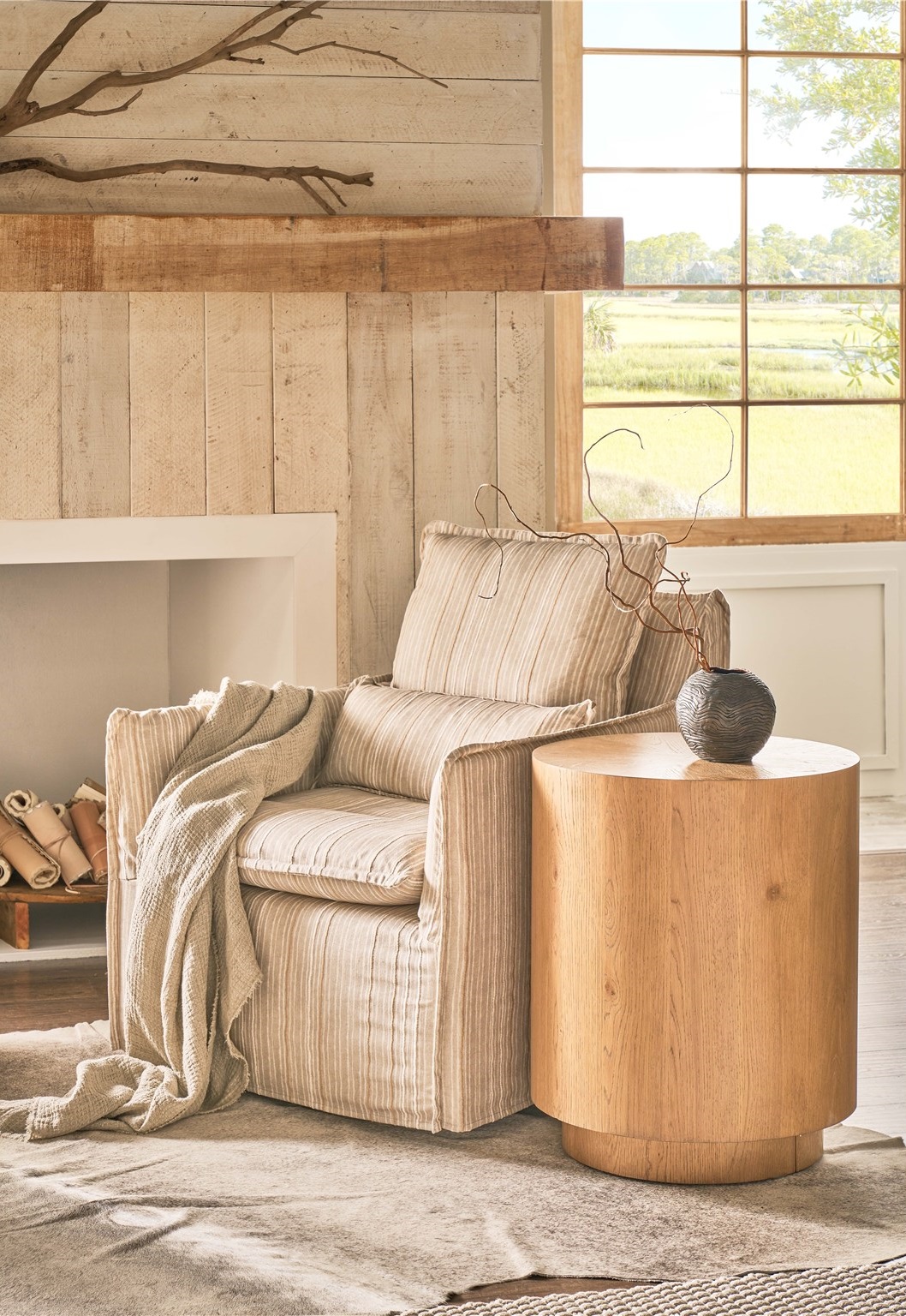 Weekender Wood Round End Table