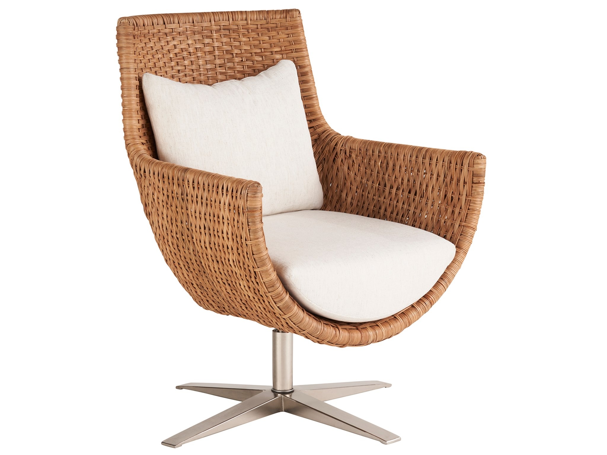 Sullivan Rattan Swivel Arm Chair