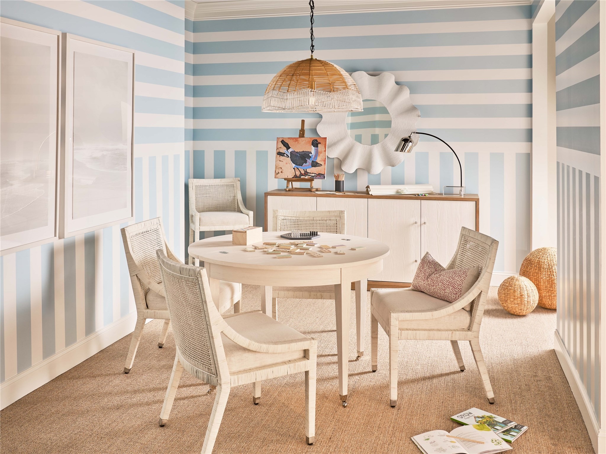 Longboat Fabric/Wood Dining Chair