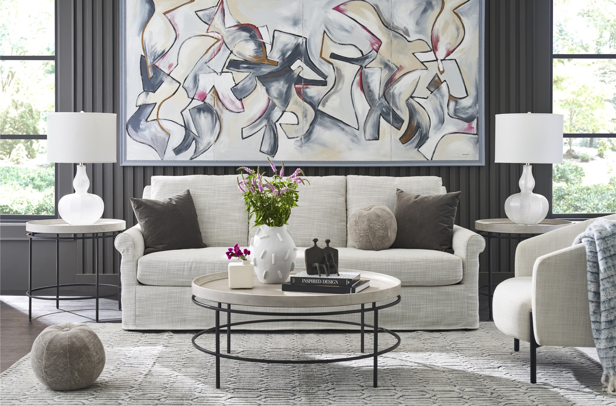 Coalesce Wood/Metal Round Coffee Table