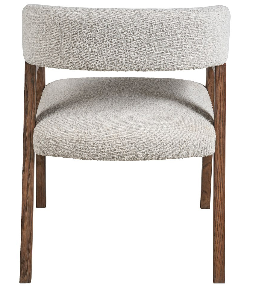 Barrel Back Fabric/Wood Dining Chair