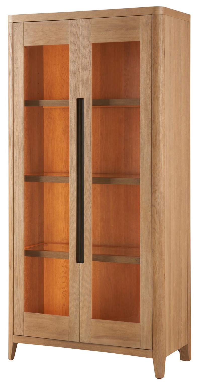 Zella Wood/Glass Display Cabinet w/2 Doors