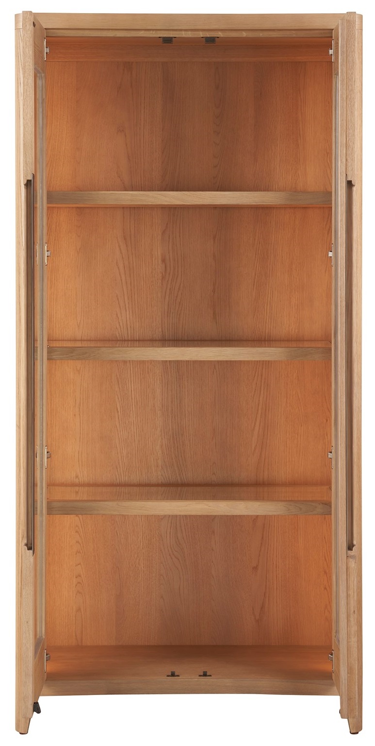 Zella Wood/Glass Display Cabinet w/2 Doors