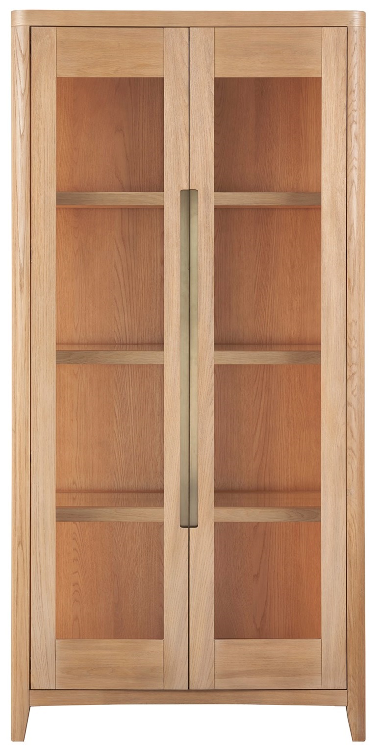 Zella Wood/Glass Display Cabinet w/2 Doors