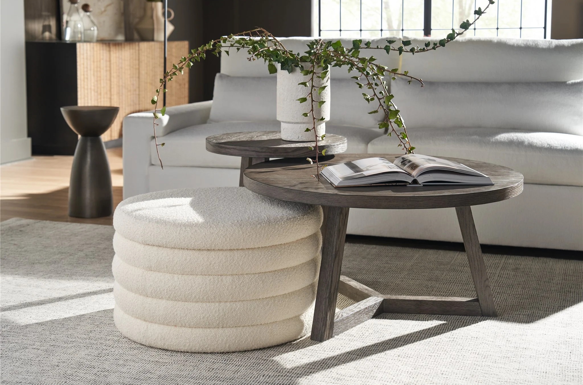 Obi Fabric Storage Ottoman w/Casters