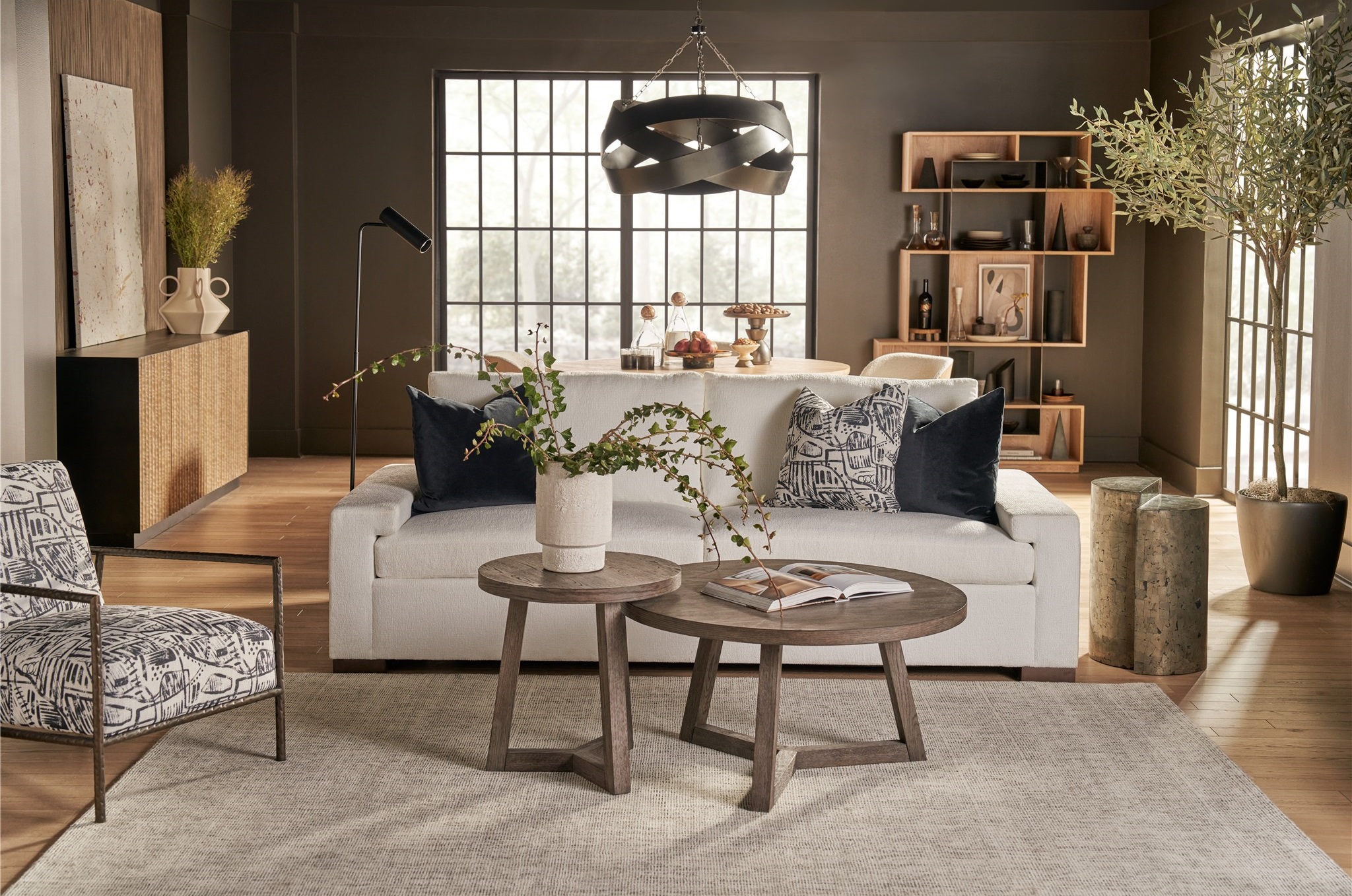 Muse Wood Round Small Nesting Coffee Table