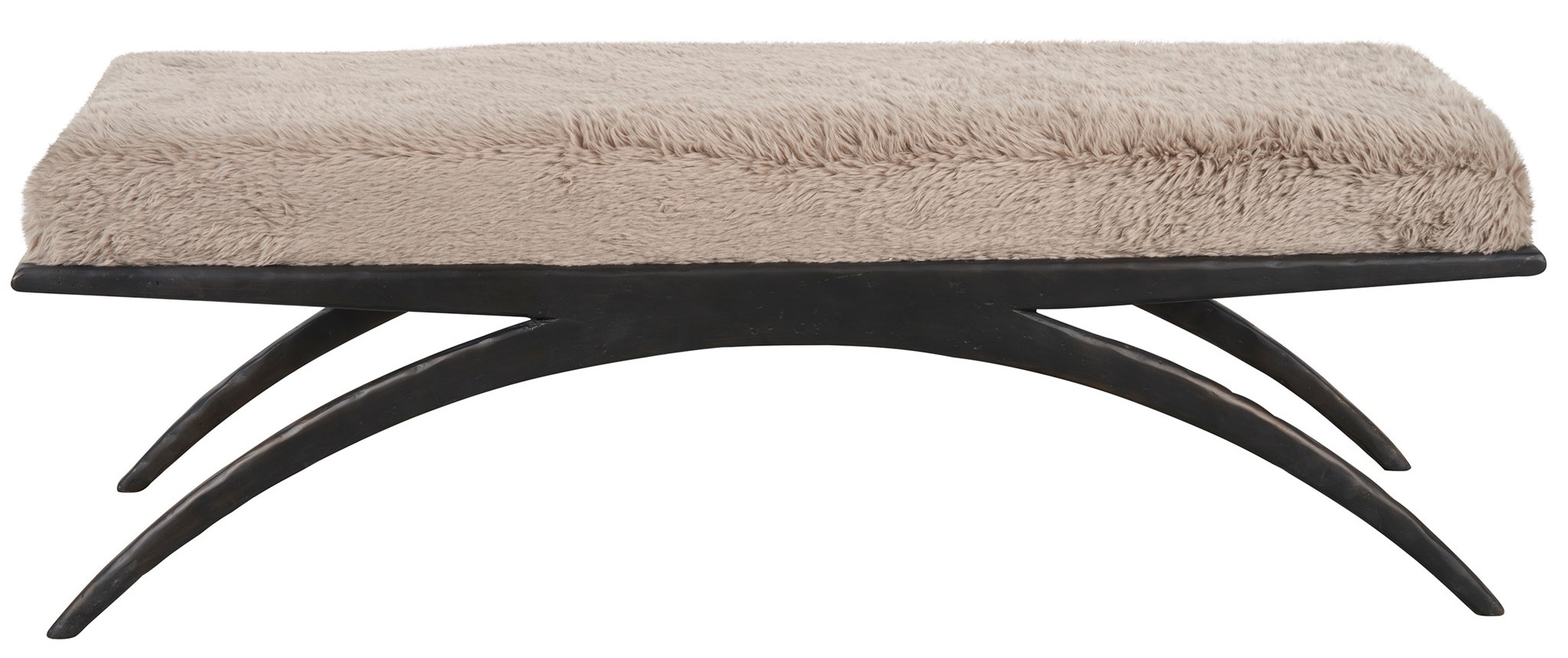 Nola Fabric/Metal Bench