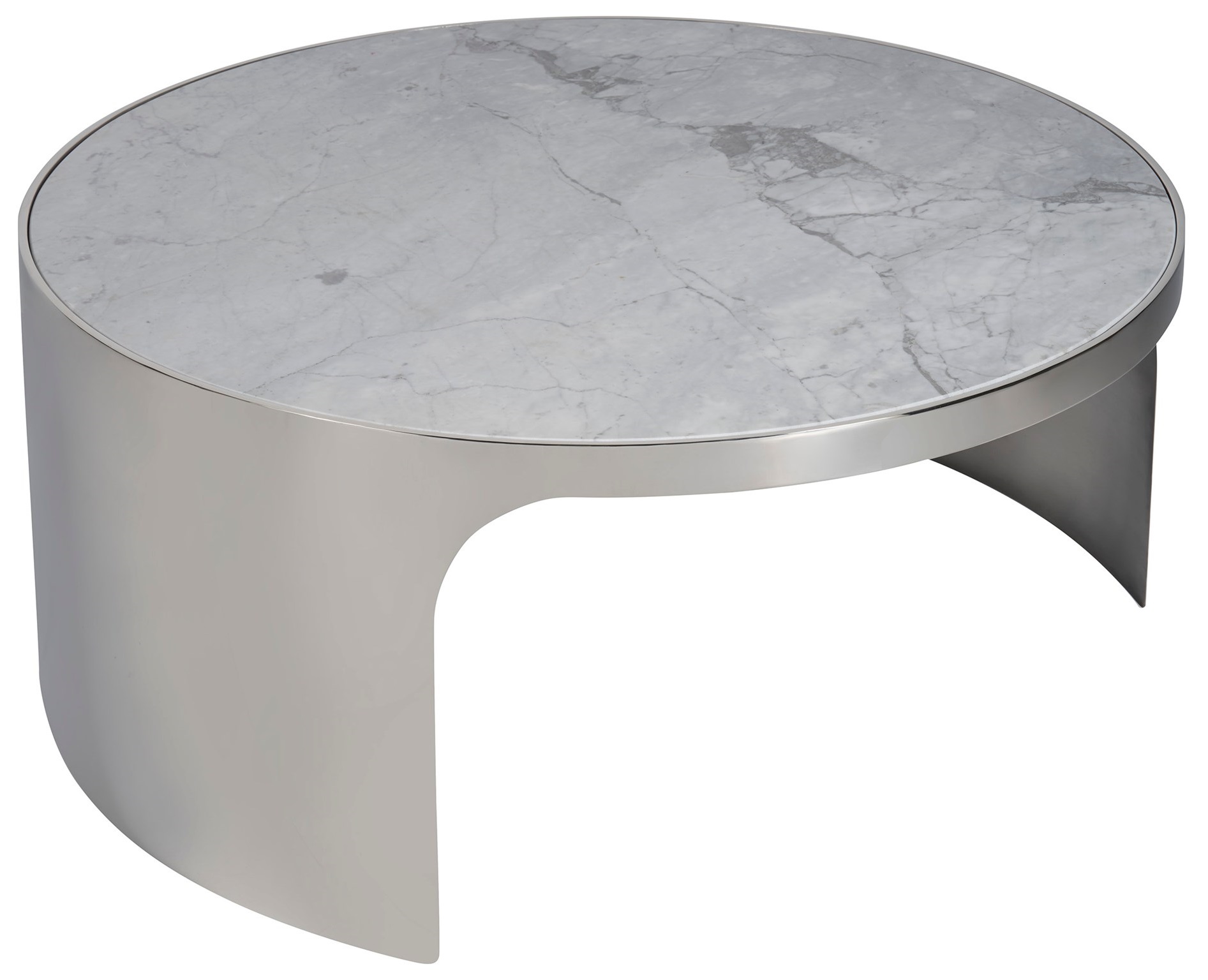 Revolve Marble/Metal Round Nesting Coffee Table