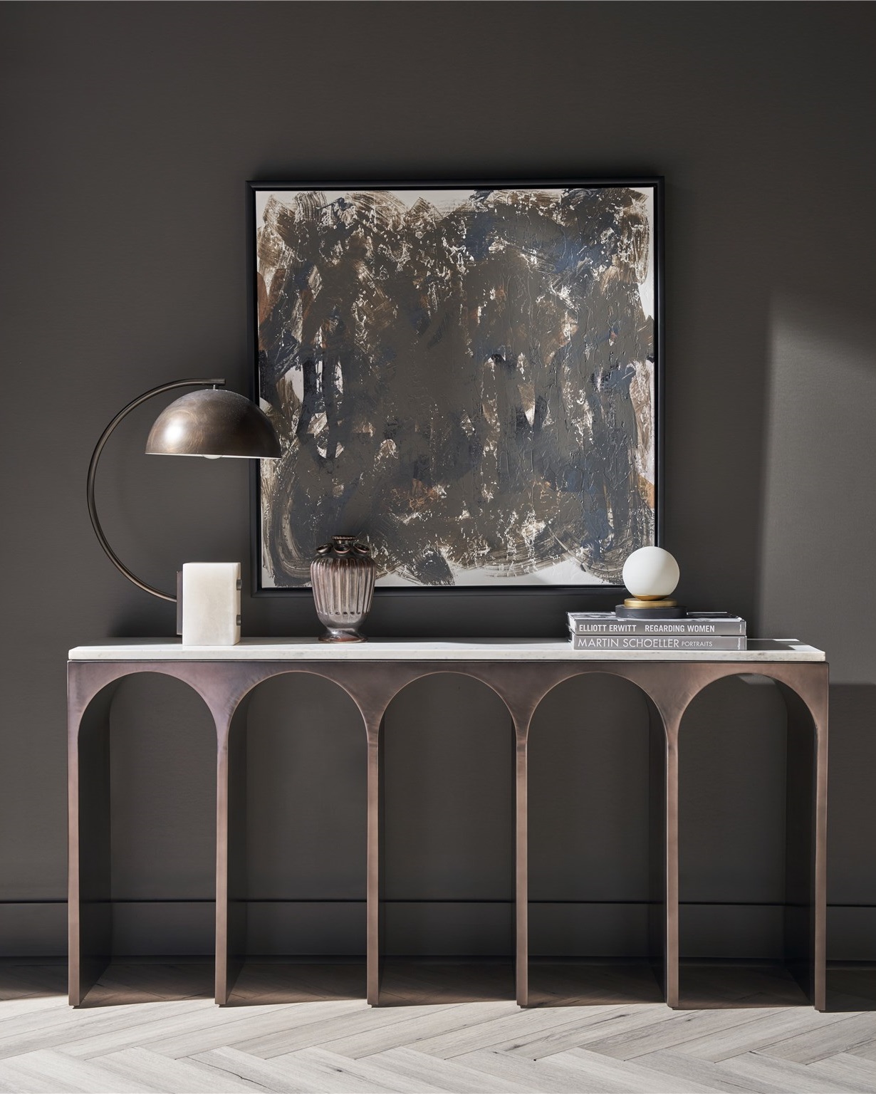 Moda Stone/Metal Console Table