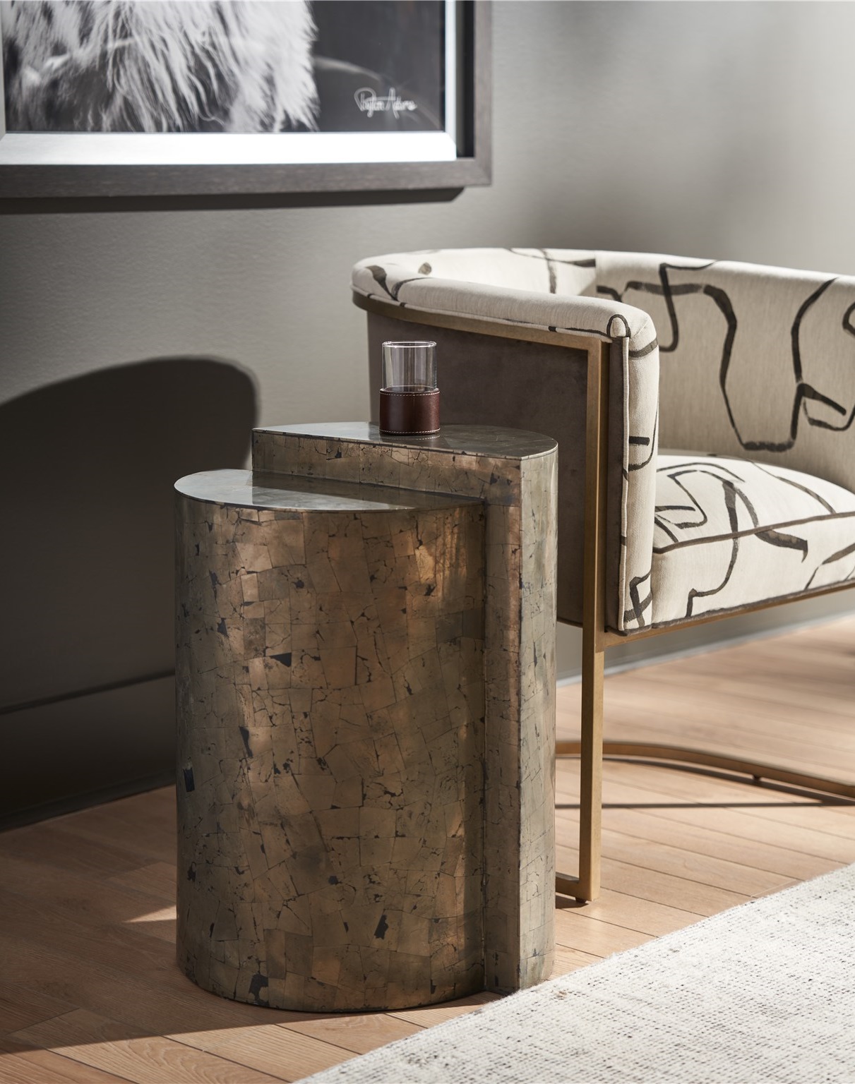 Cosmo Metal Round End Table