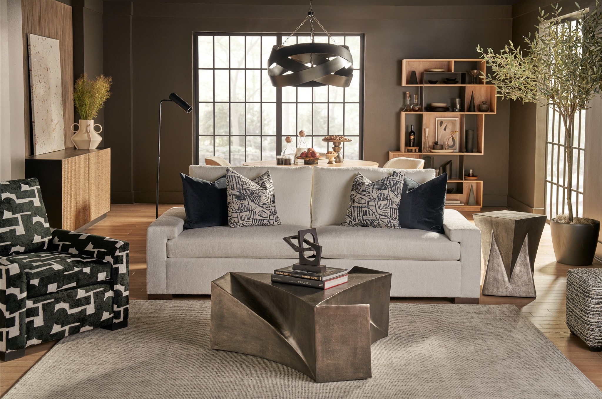 Persephone Aluminum Coffee Table w/Casters