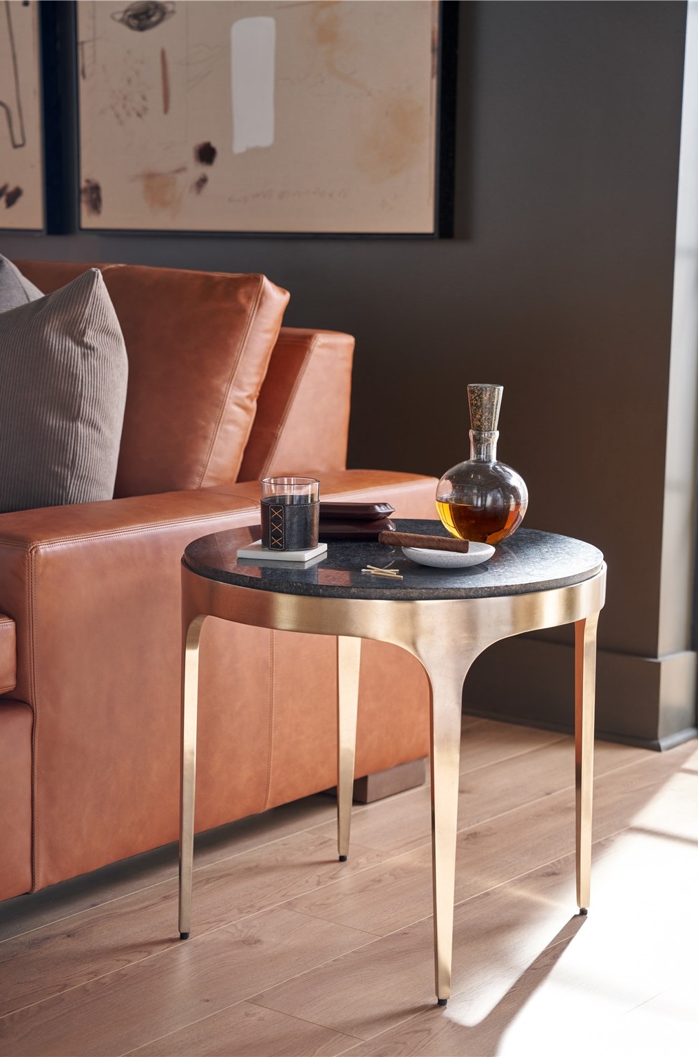 Scarlett Granite/Aluminum End Table