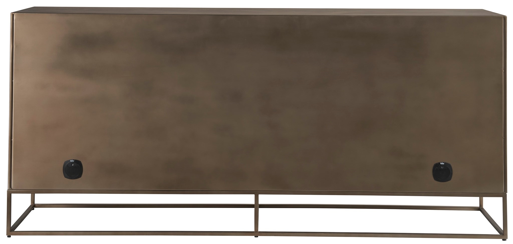 Fusion Metal TV Entertainment Credenza Stand w/4 Doors