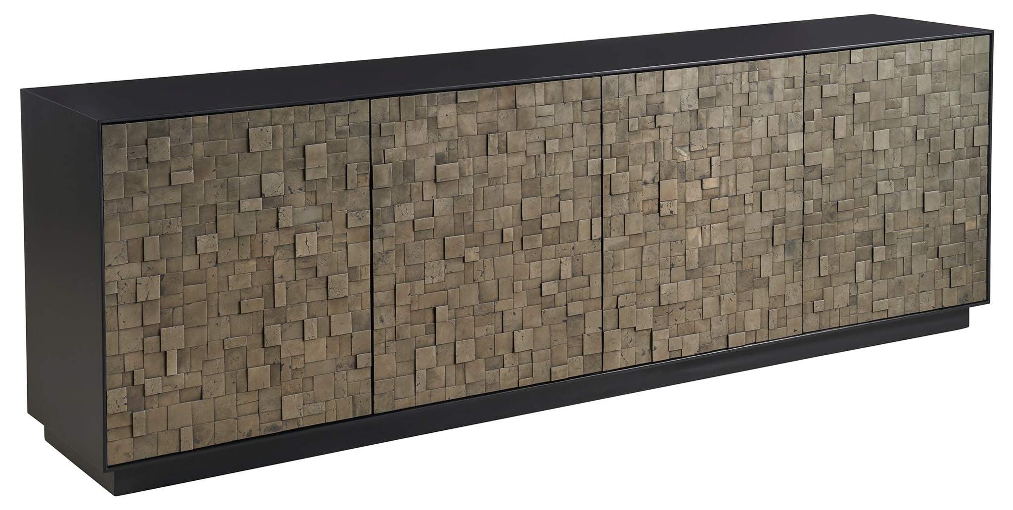Cosmo Pyrite TV Entertainment Credenza Stand w/4 Doors