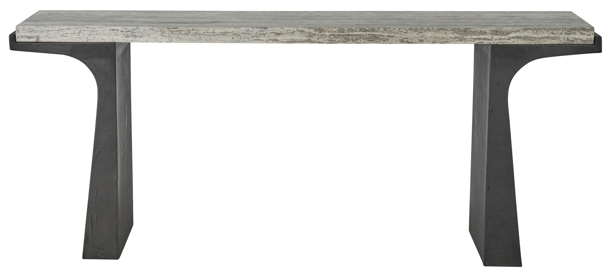 Quill Stone/Aluminum Console Table