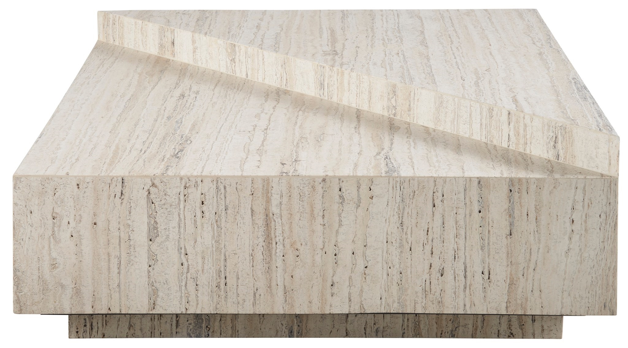 Daxton Stone Square Coffee Table w/Casters